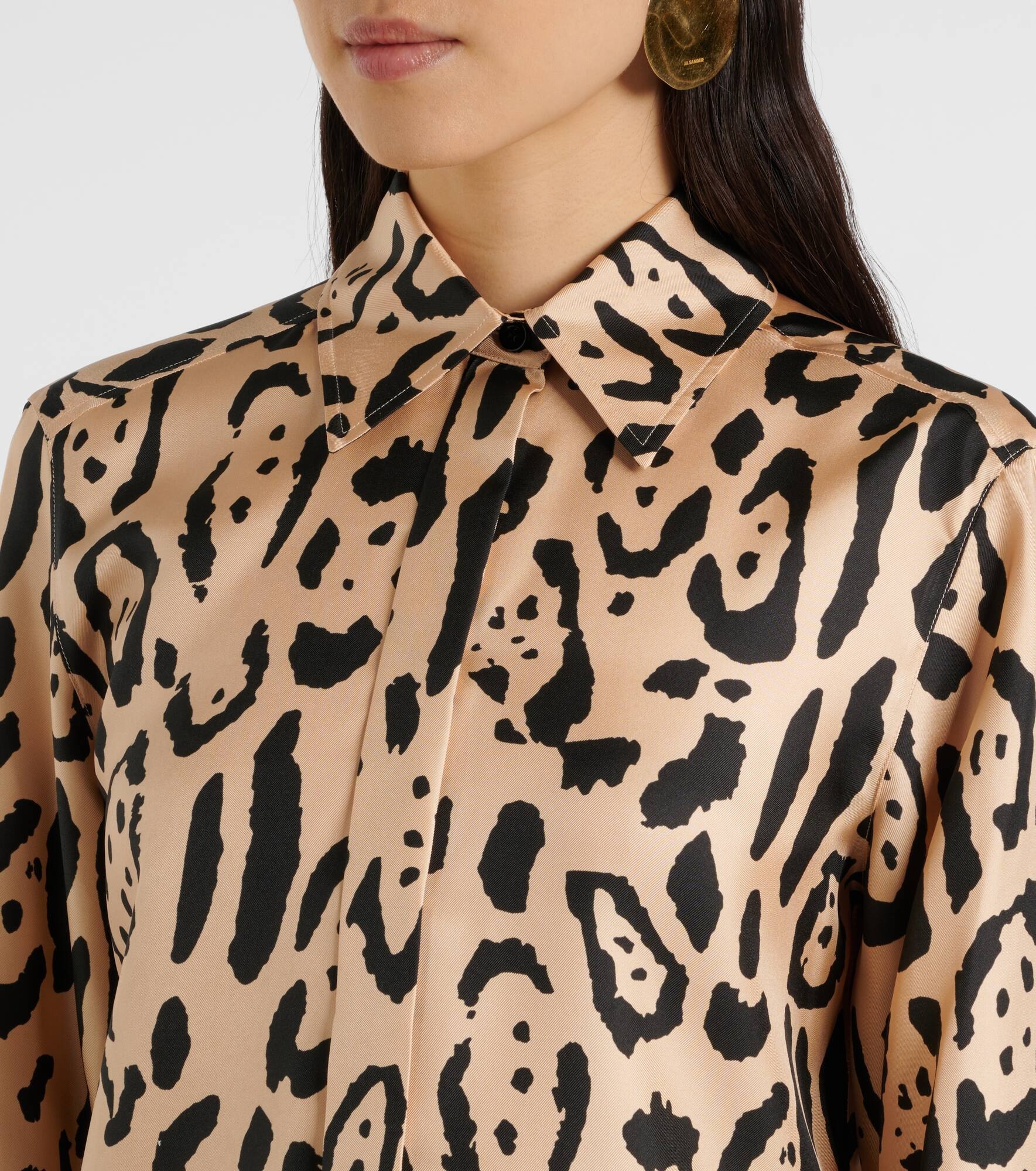 Armony leopard-print silk top - 4