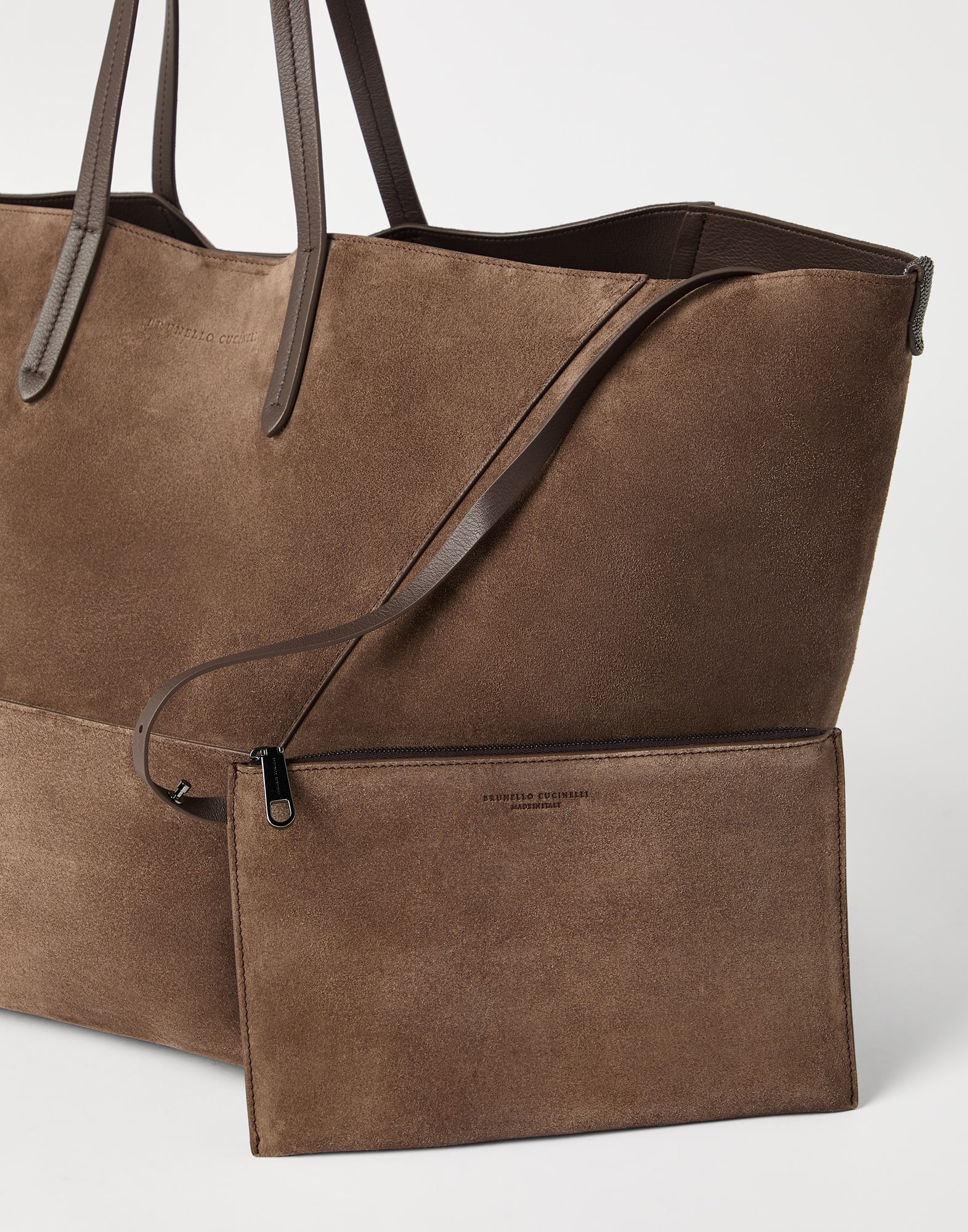 BC Duo large bag in suede with monili - 5