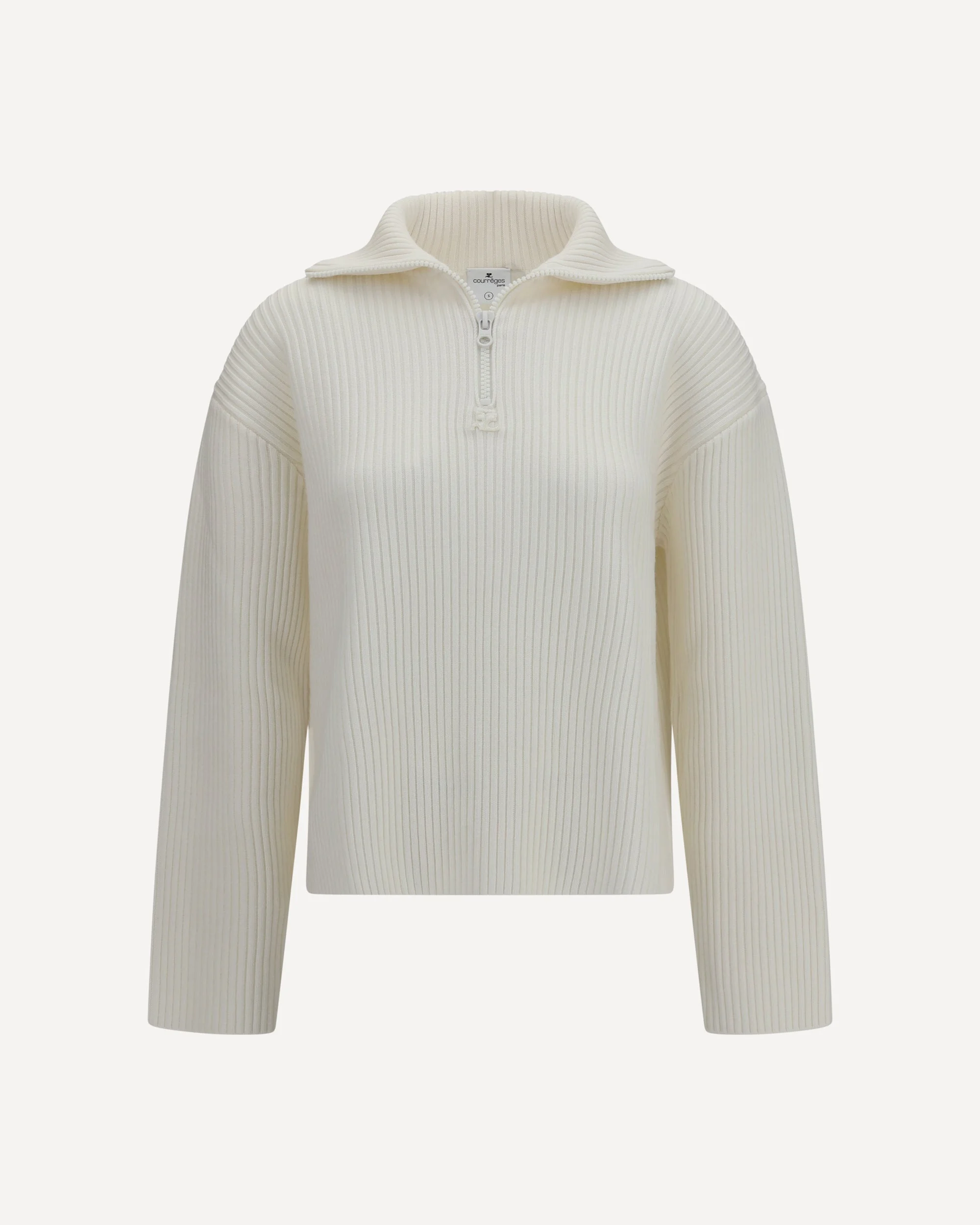 Ribbed zip Sweater - 1