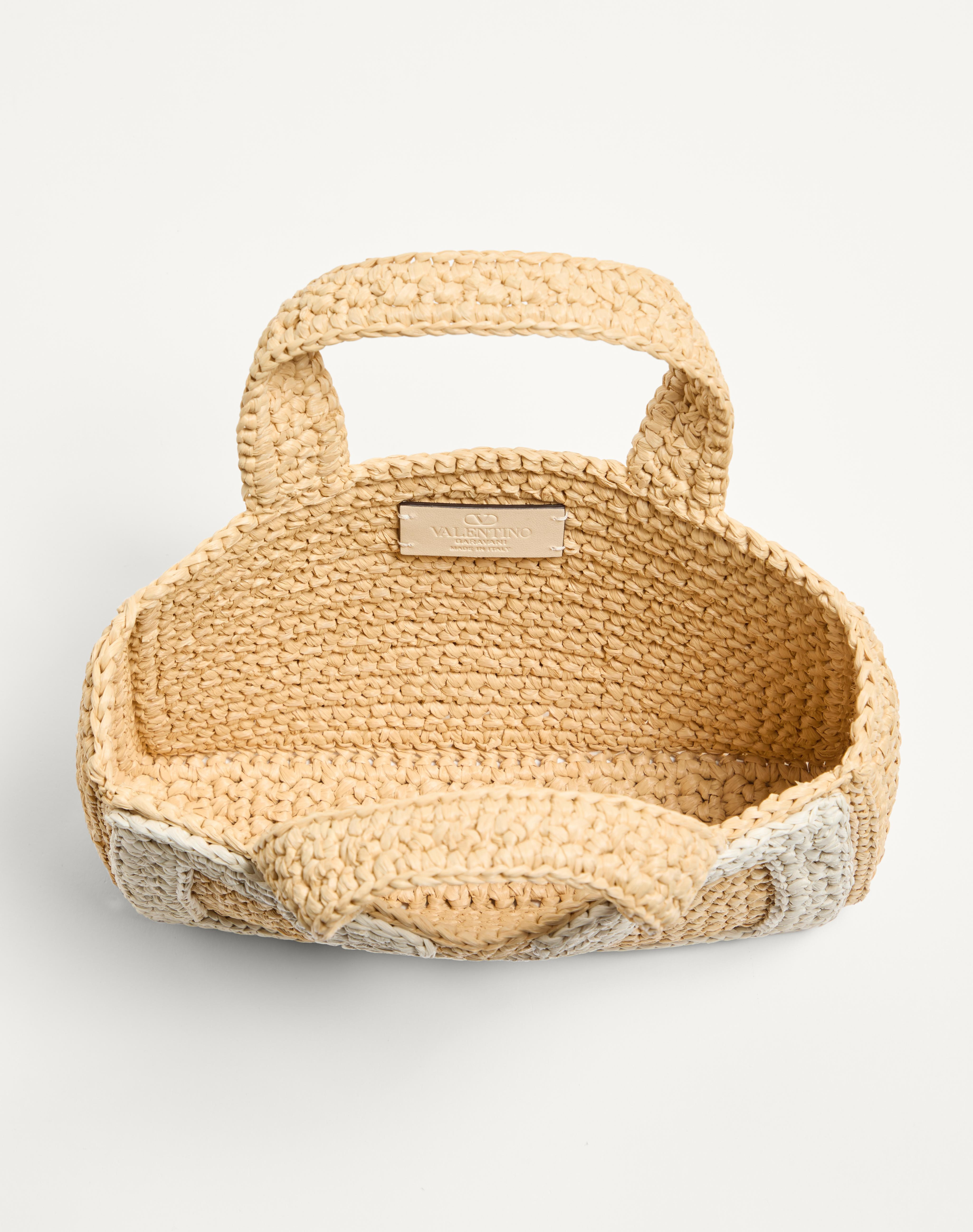 VALENTINO GARAVANI VIVA SUPERSTAR SMALL SHOPPING BAG IN RAFFIA - 6
