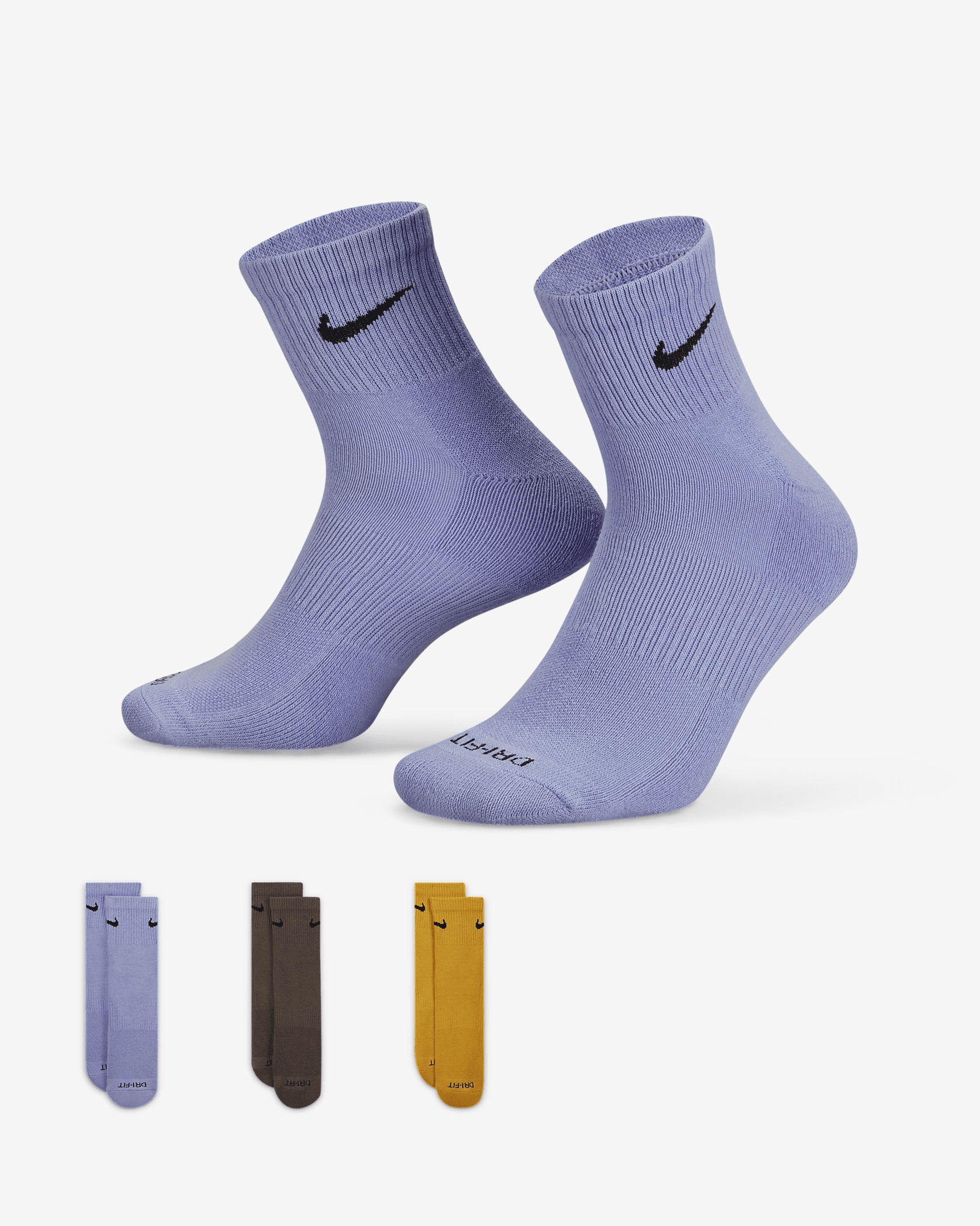 Nike Everyday Plus Cushioned Training Ankle Socks (3 Pairs) - 1