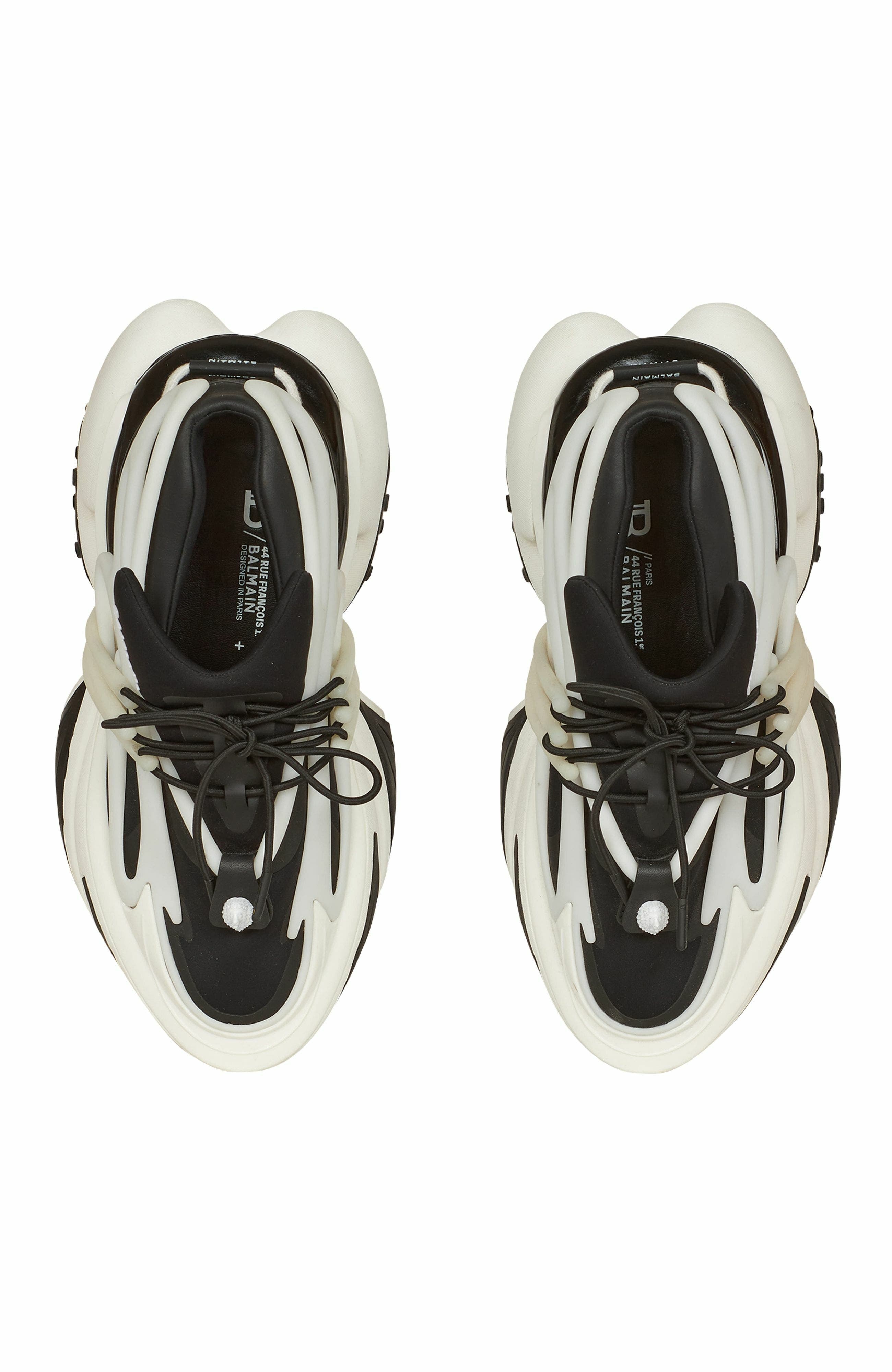 Balmain Unicorn low-top sneakers in neoprene and leather in Black at Nordstrom - 5