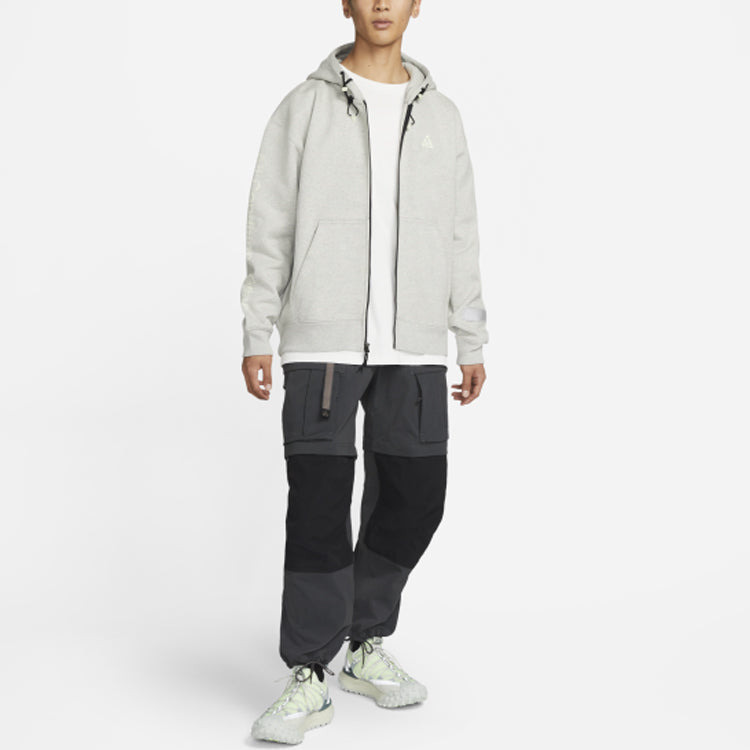 Nike ACG Solid Color Zipper Hooded Long Sleeves Jacket White DM4249-050 - 3