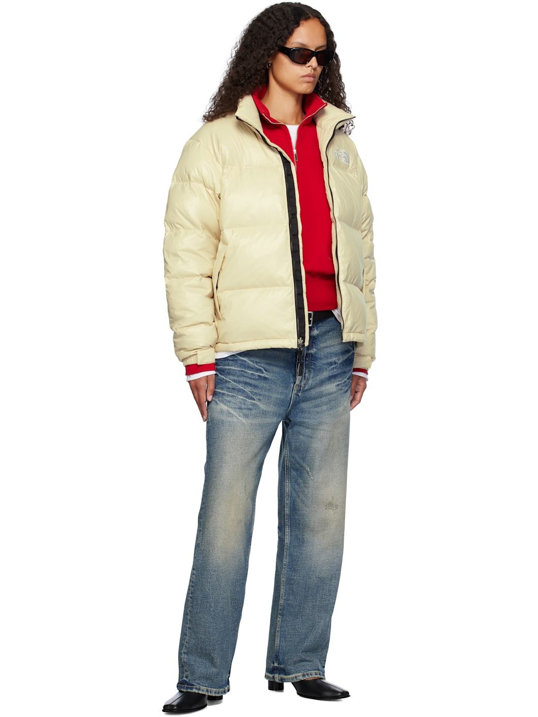 SSENSE Exclusive Beige 1996 Retro Shine Nuptse Down Jacket - 5
