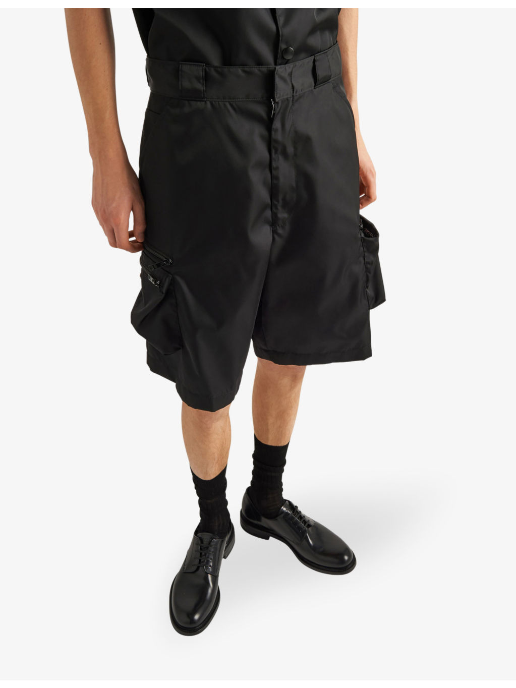 Re-Nylon Bermuda brand-plaque recycled-nylon shorts - 3