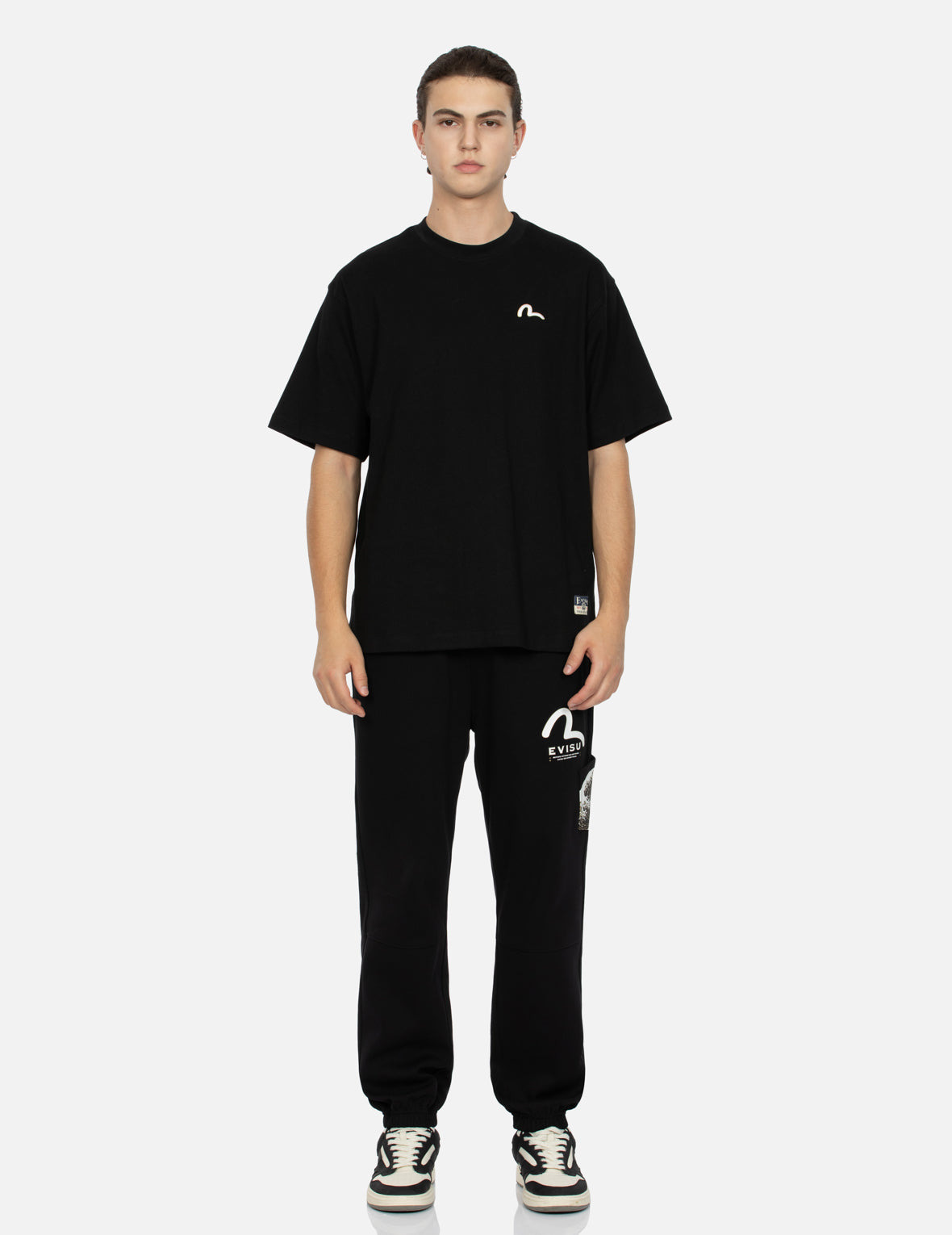 SEAGULL EMBROIDERY AND CARP PRINT RELAX FIT T-SHIRT - 6