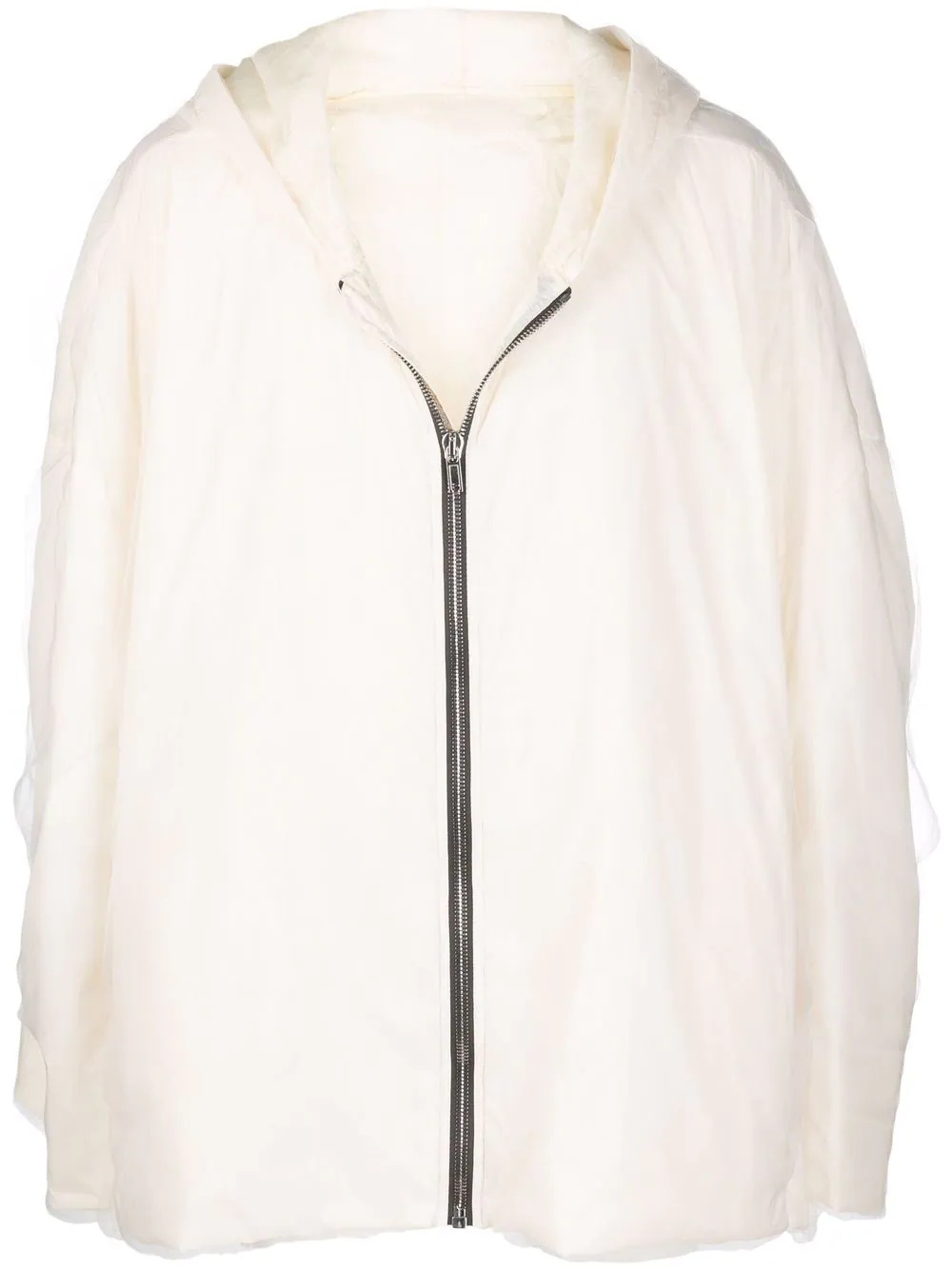 zip-up hooded coat - 1