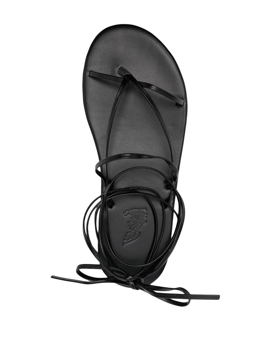 leather ankle-tie sandals - 4