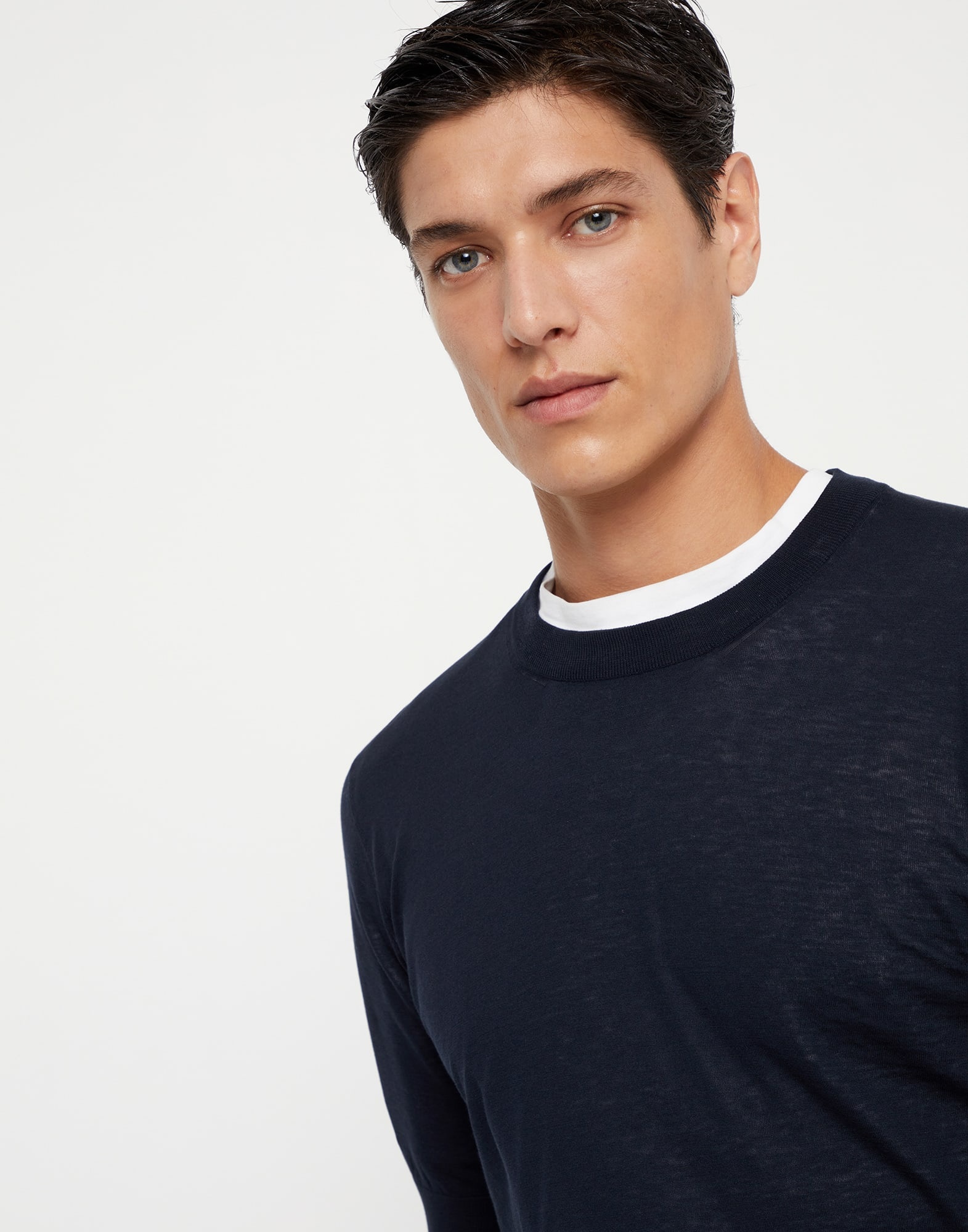 Cotton and silk lightweight knit T-shirt - 3