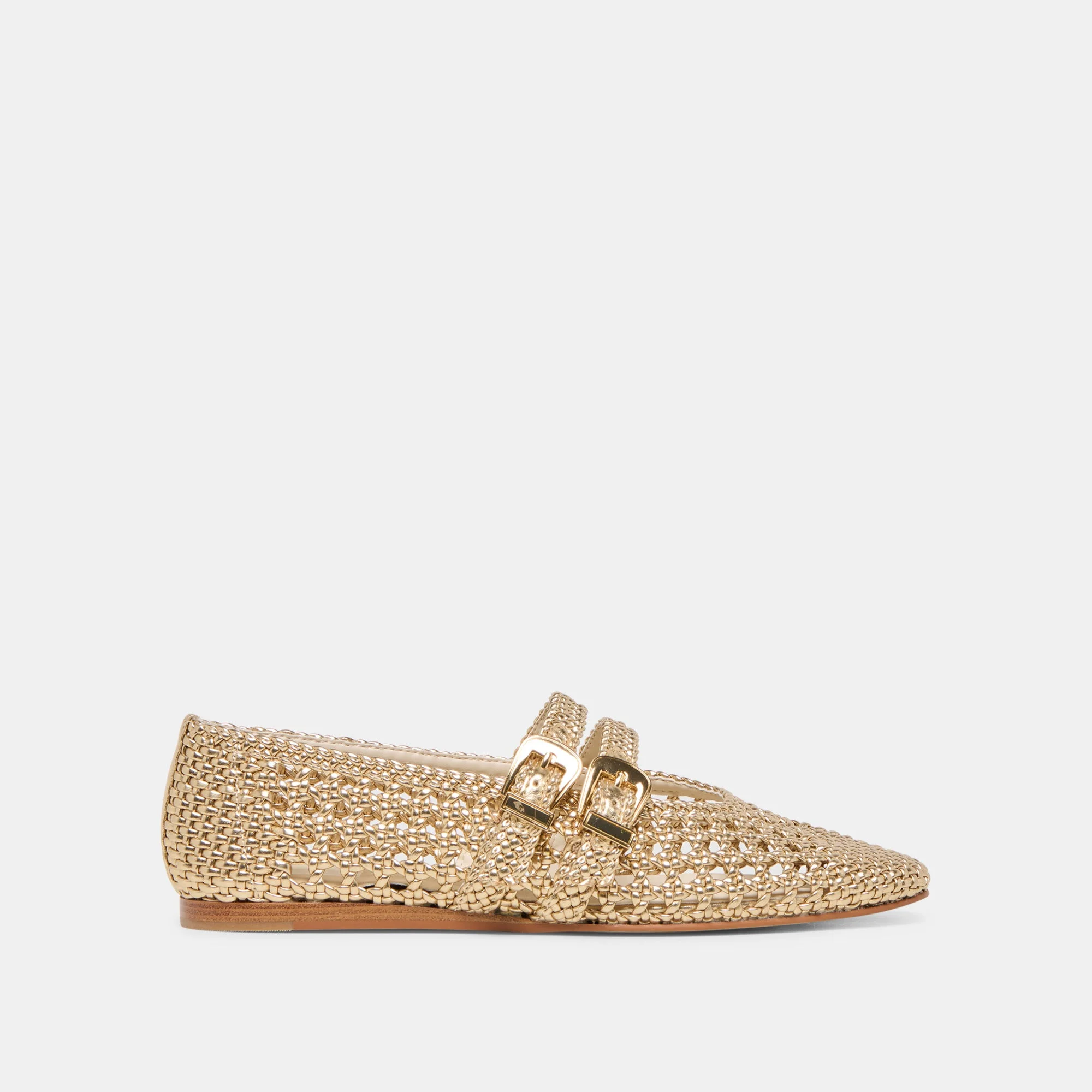 BAYLEE WOVEN BALLET FLATS GOLD WOVEN STELLA - 1
