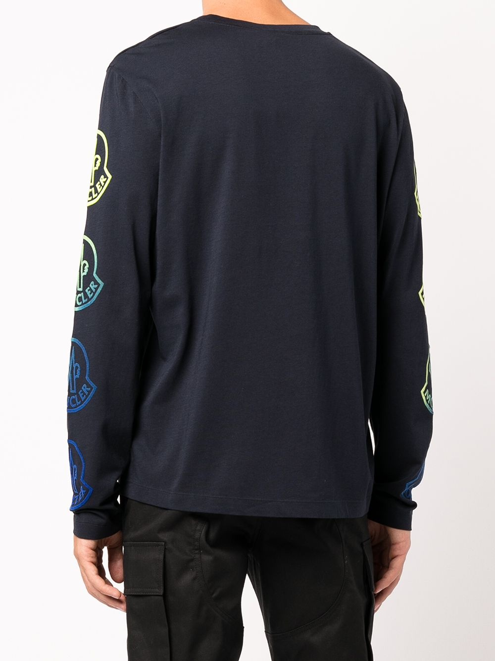 logo-print logo-patch long-sleeve top - 4