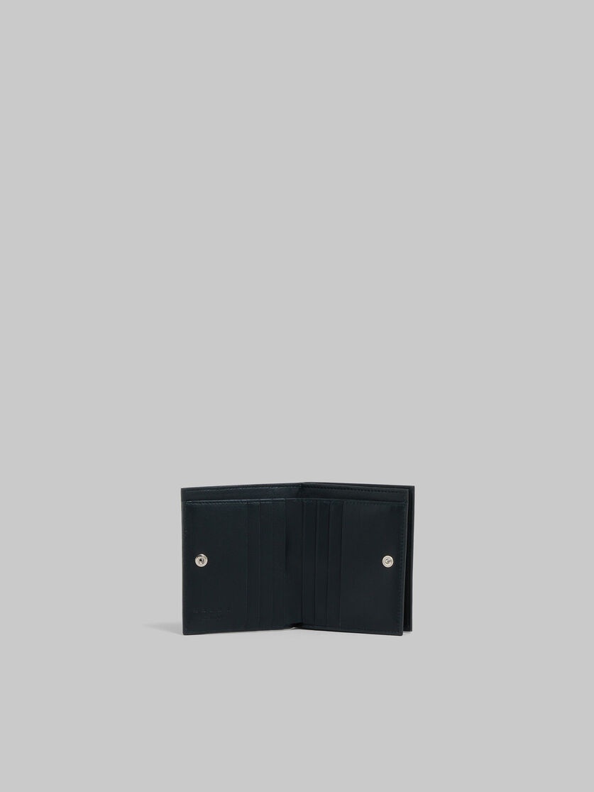 BLACK LEATHER ZIP-AROUND BIFOLD WALLET WITH MARNI MENDING - 2