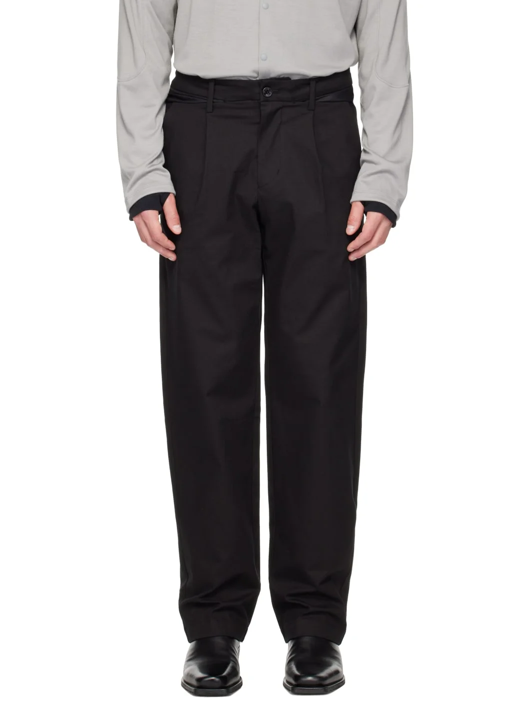 Black Cut Out Trousers - 1