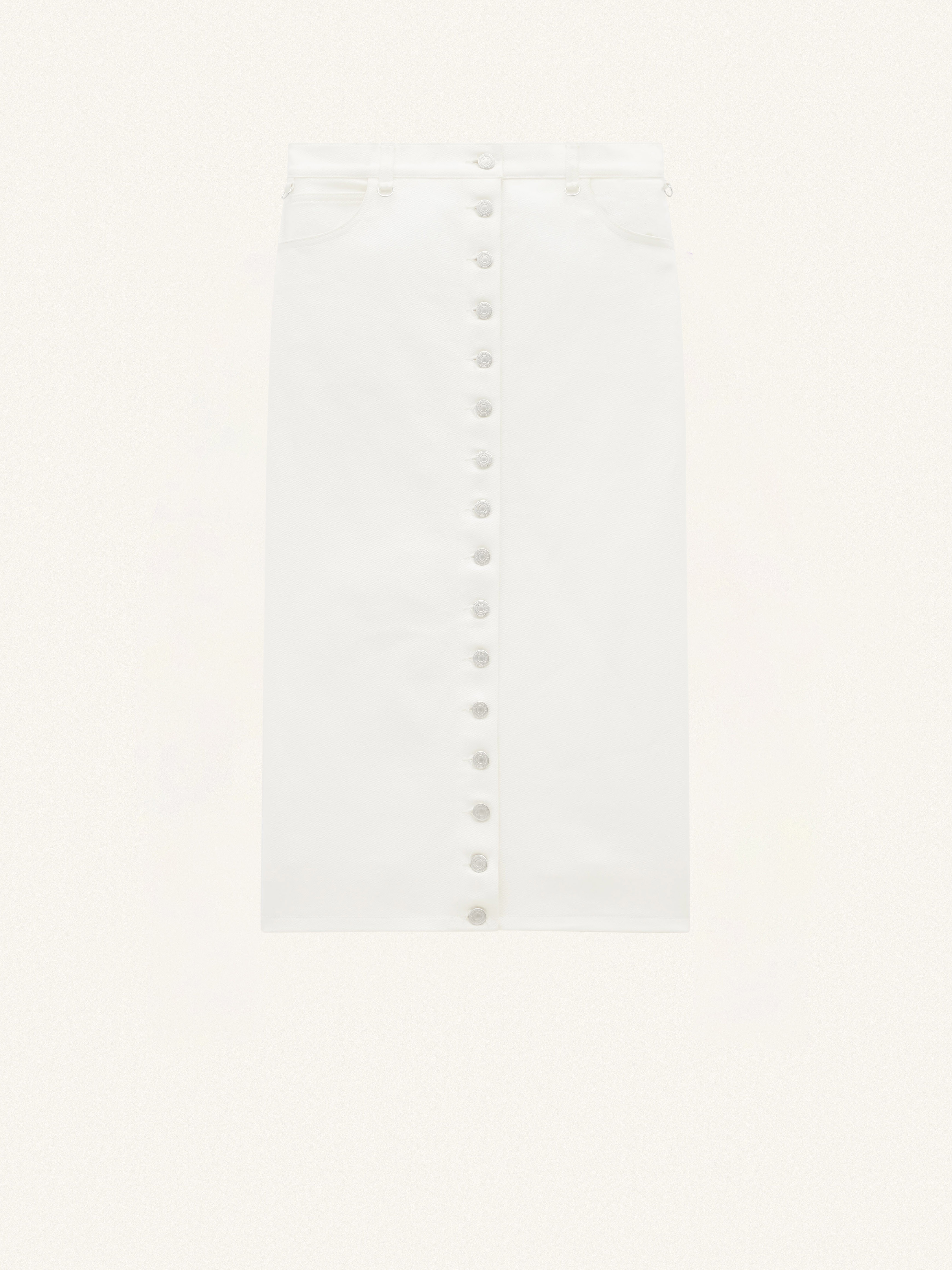 MULTIFLEX WHITE DENIM SKIRT - 1