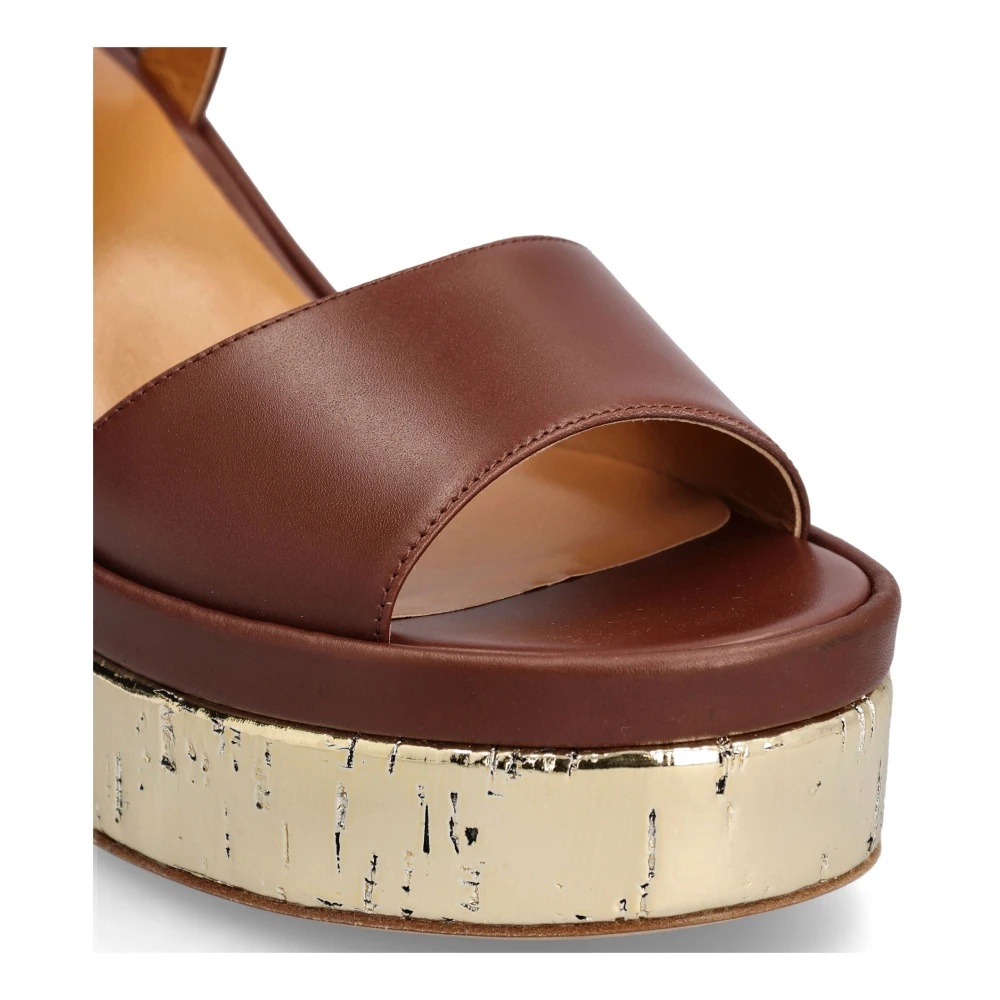 LEATHER SANDALS WITH ANKLE BUCKLE CLOSURE - 4
