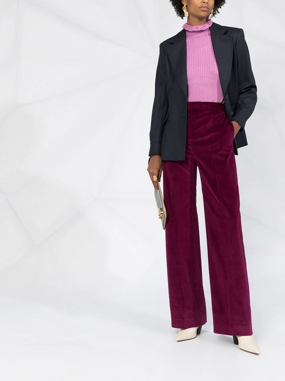 corduroy wide-leg trousers - 2