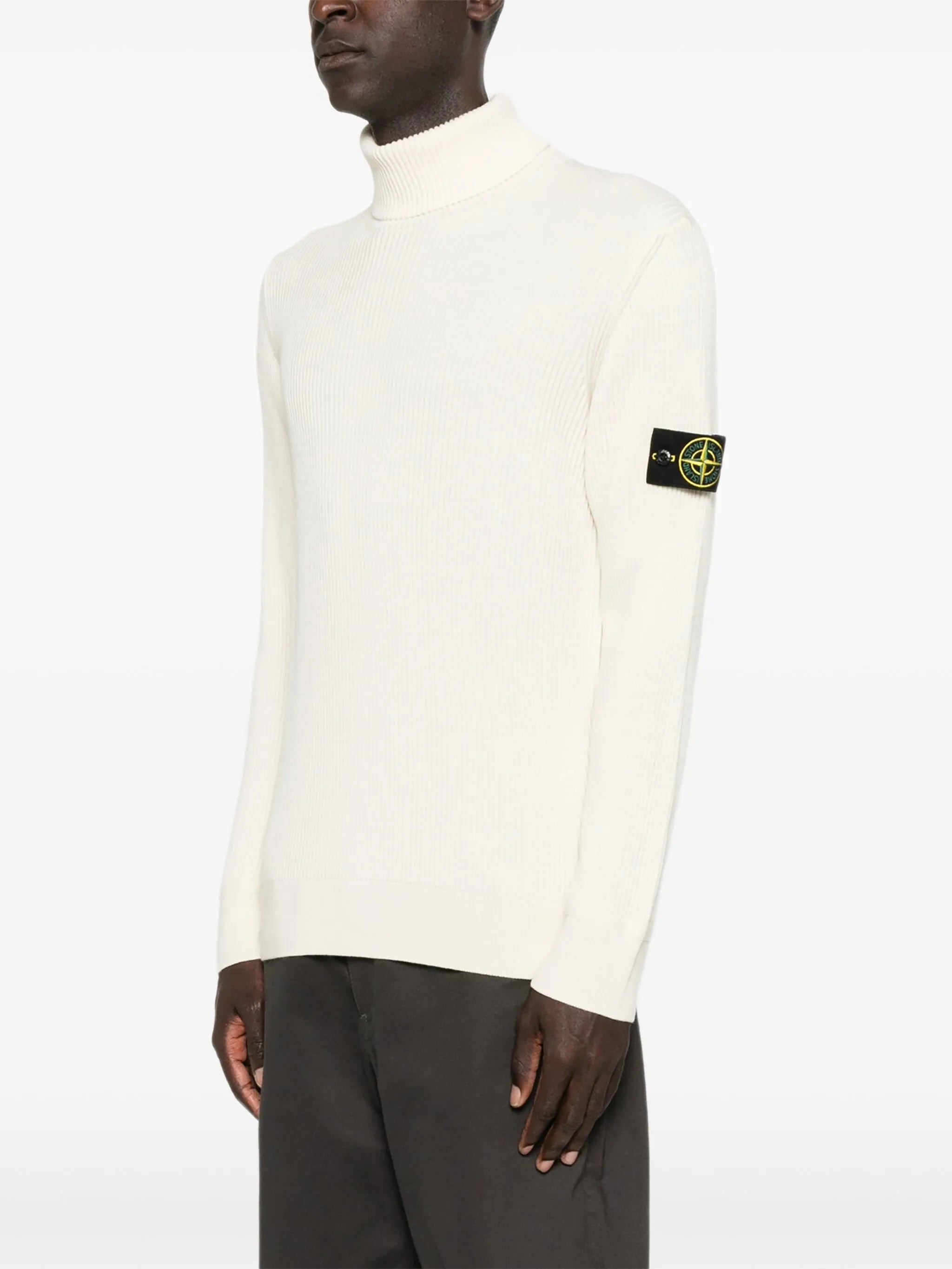 Stone Island Ribbed Logo-patch Sweater - 5