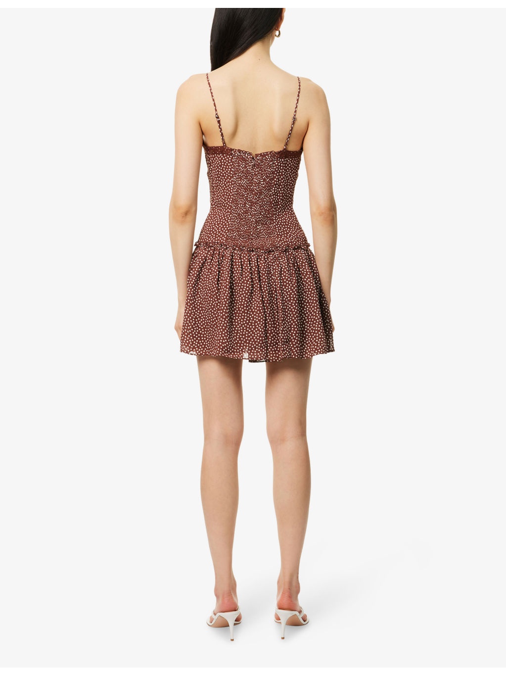 Citrus Polka-Dot Woven Mini Dress - 4