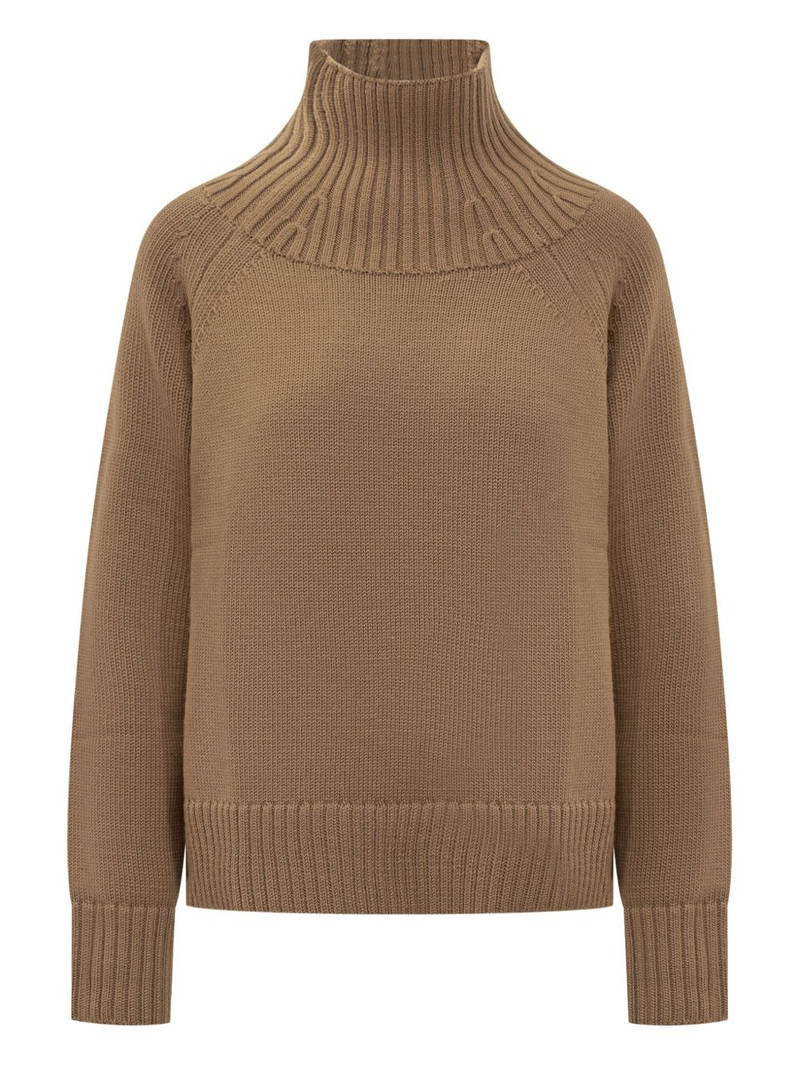 ribbed funnel-neck sweater 1