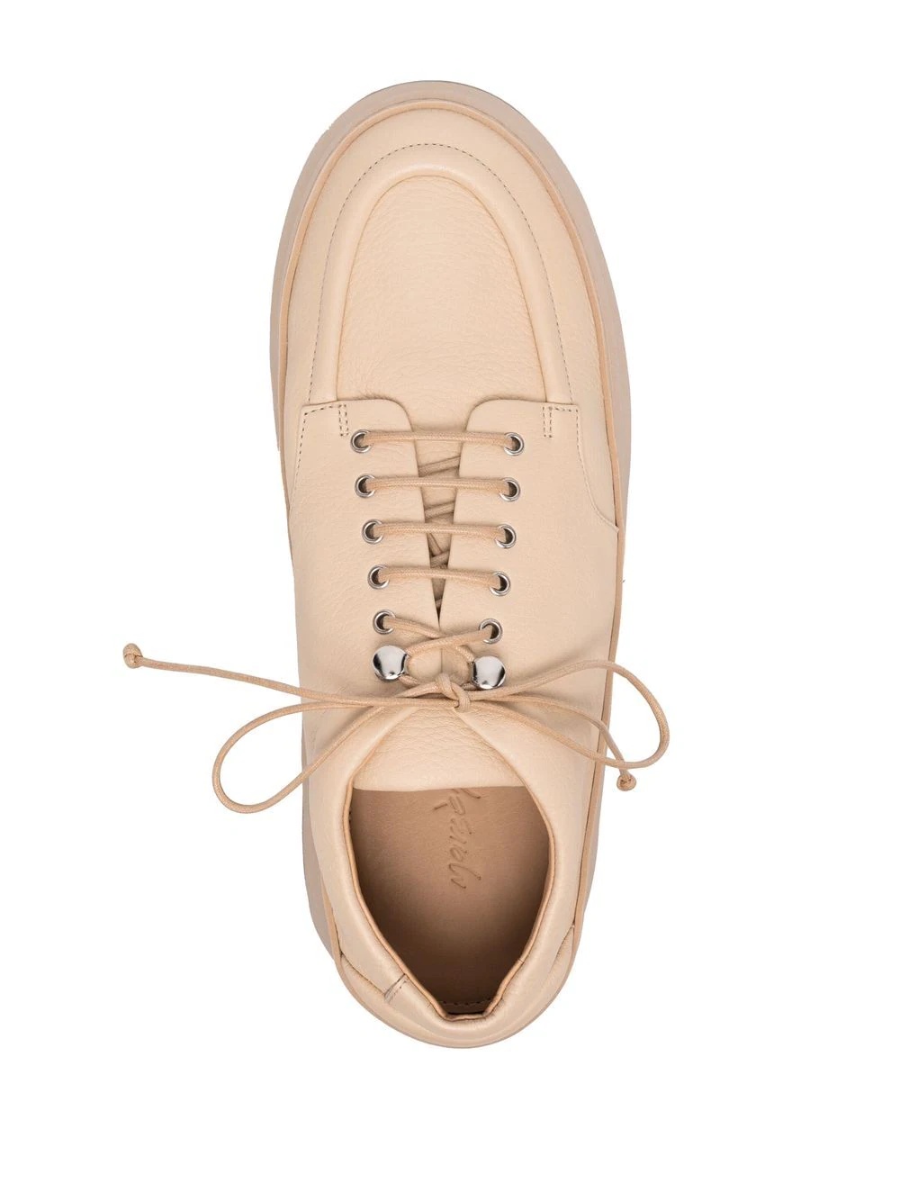 leather lace-up derby shoes - 4