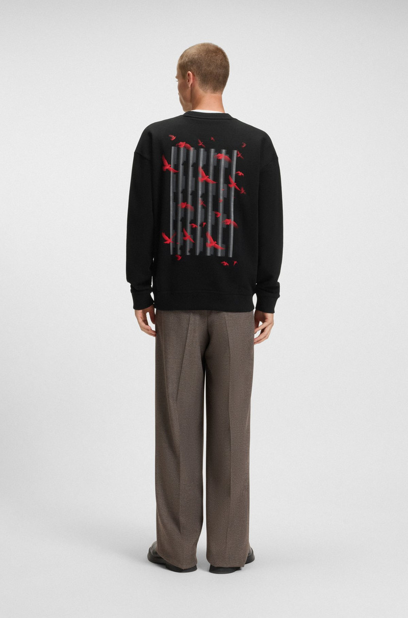 COTTON-TERRY SWEATSHIRT WITH BIRD ARTWORK 5