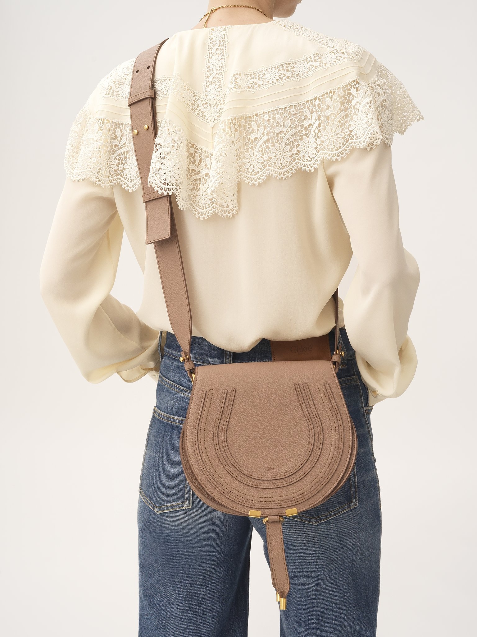 MARCIE SADDLE BAG IN GRAINED LEATHER - 2