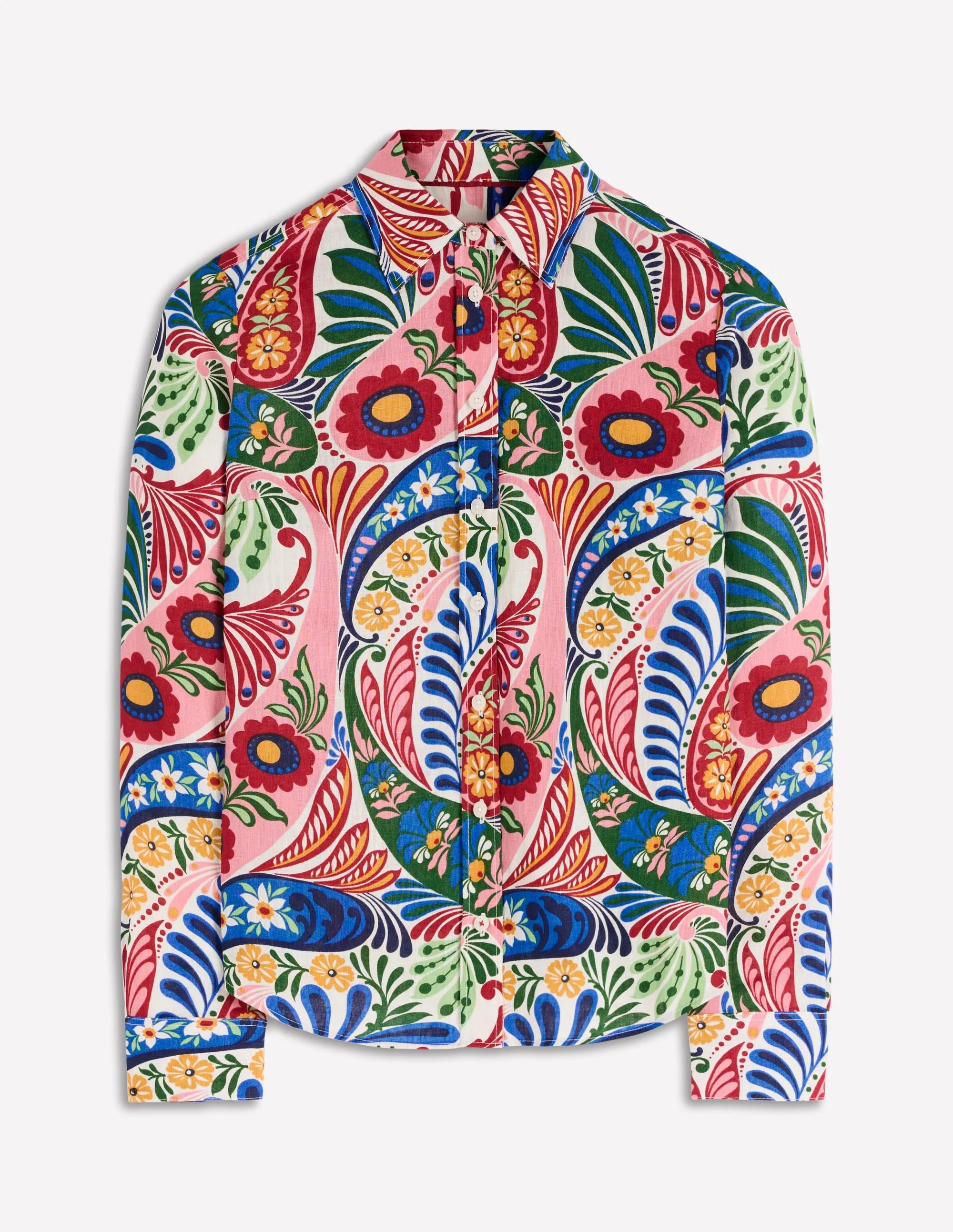 Sienna Linen Shirt-Multi, Enchanted Paisley - 1