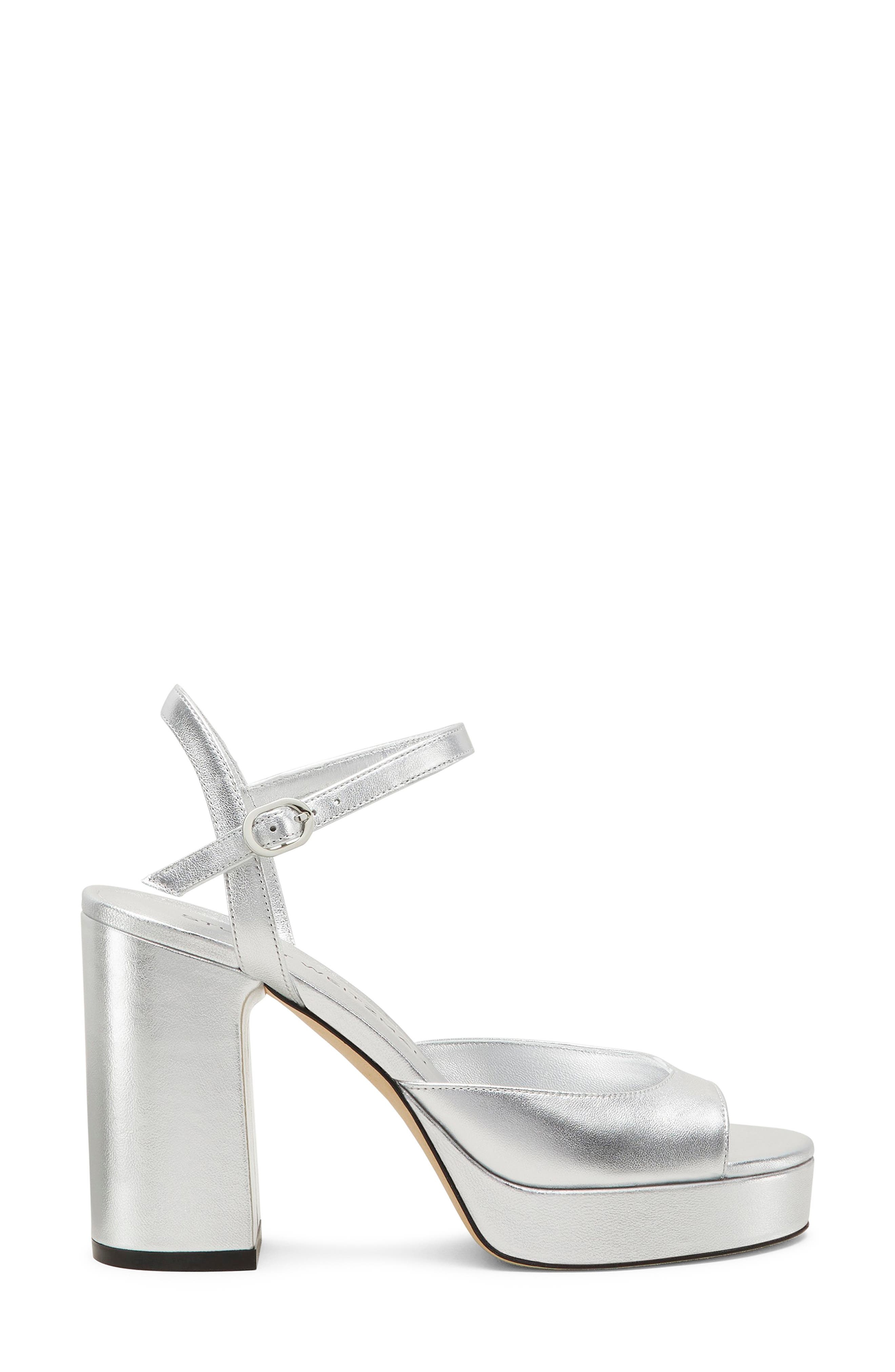 Stuart Weitzman Dayna II Platform Sandal in Silver at Nordstrom - 3