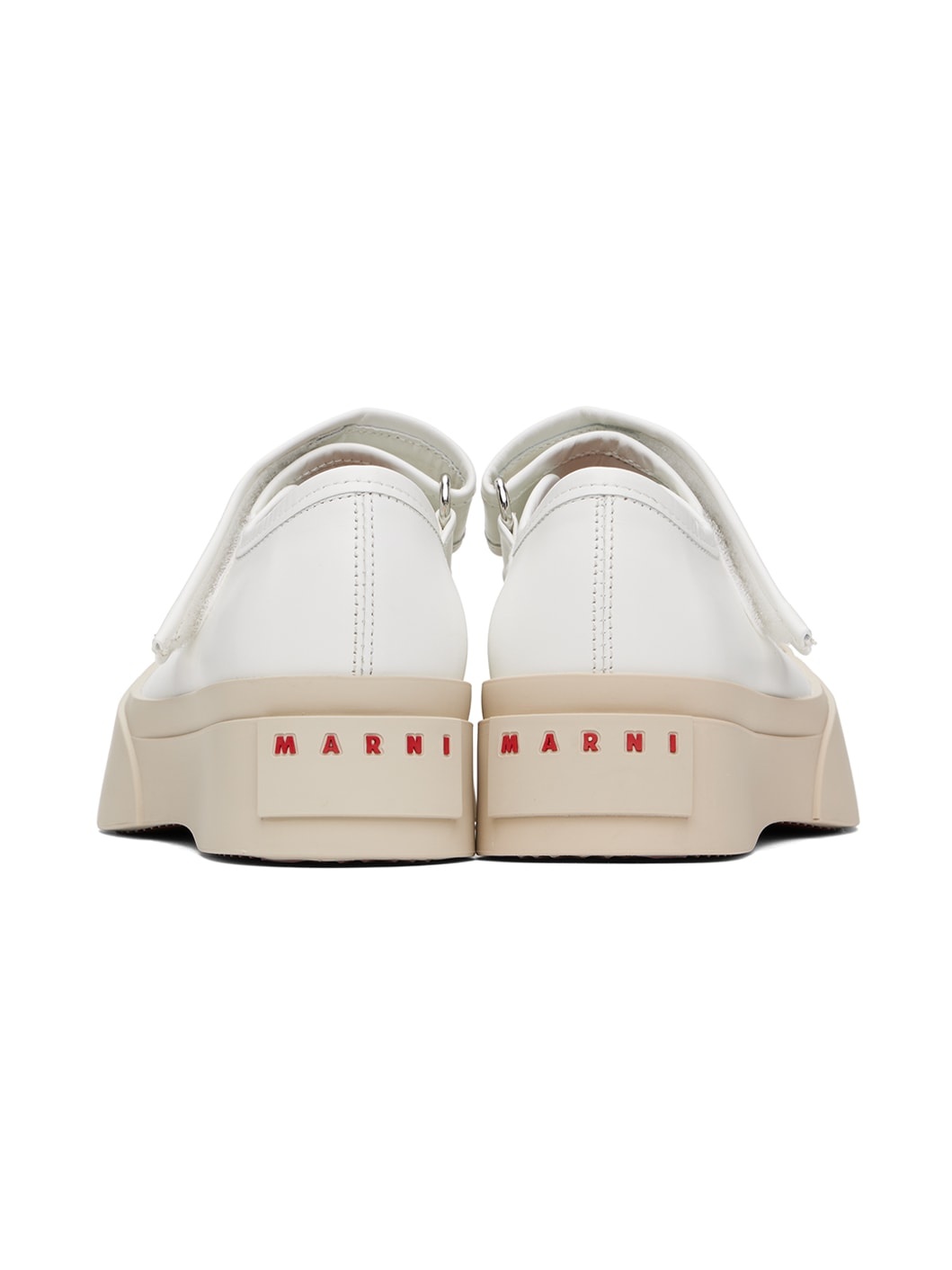 White Pablo Mary Jane Ballerina Flats - 2