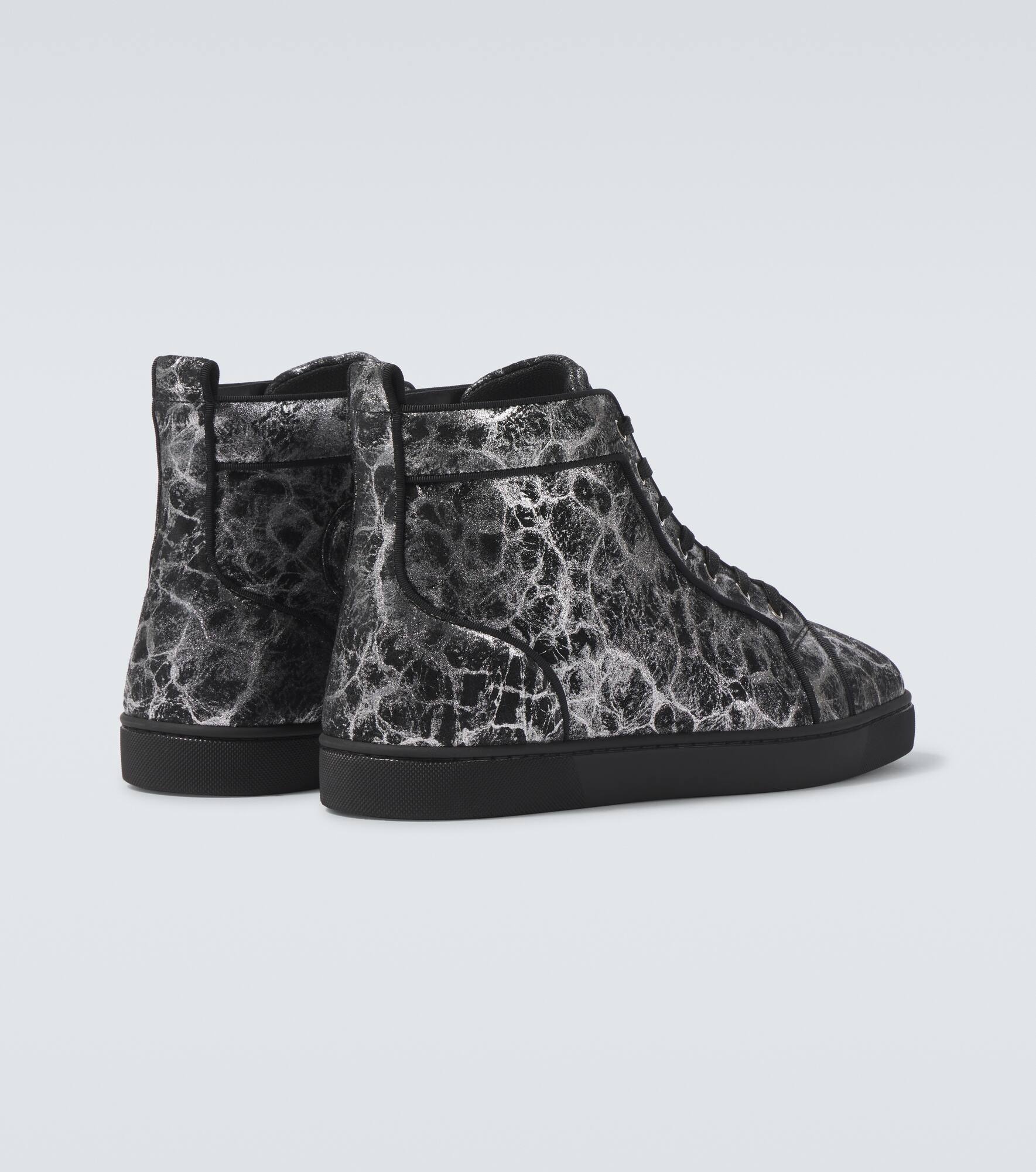 Louis printed leather high-top sneakers - 6