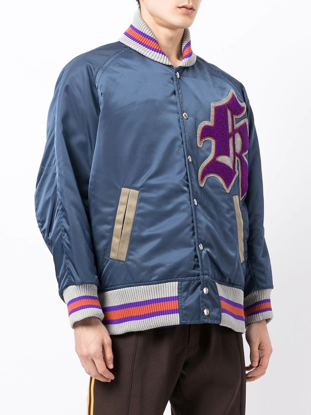 patch-detail bomber jacket - 3