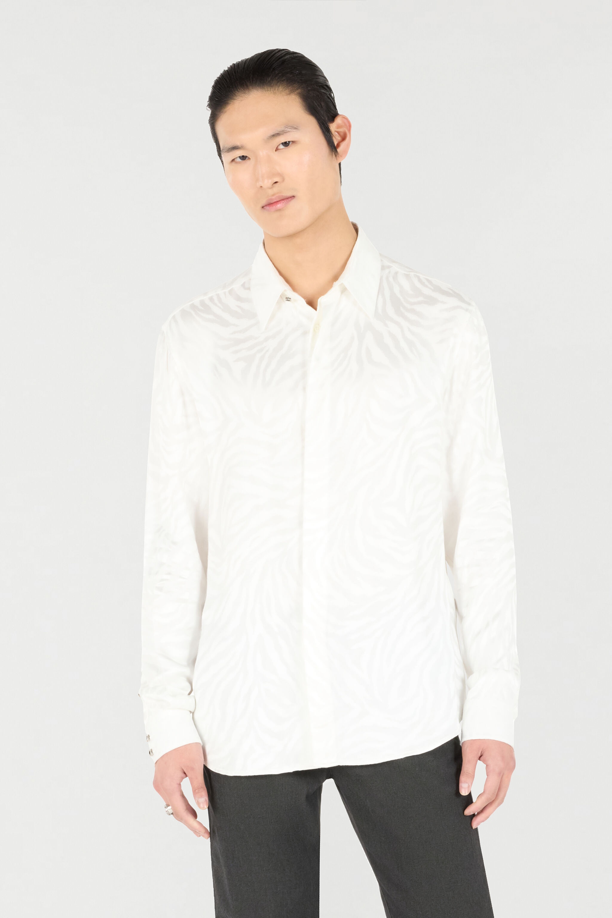 Long Shirt With Tiger Skin Print - 3