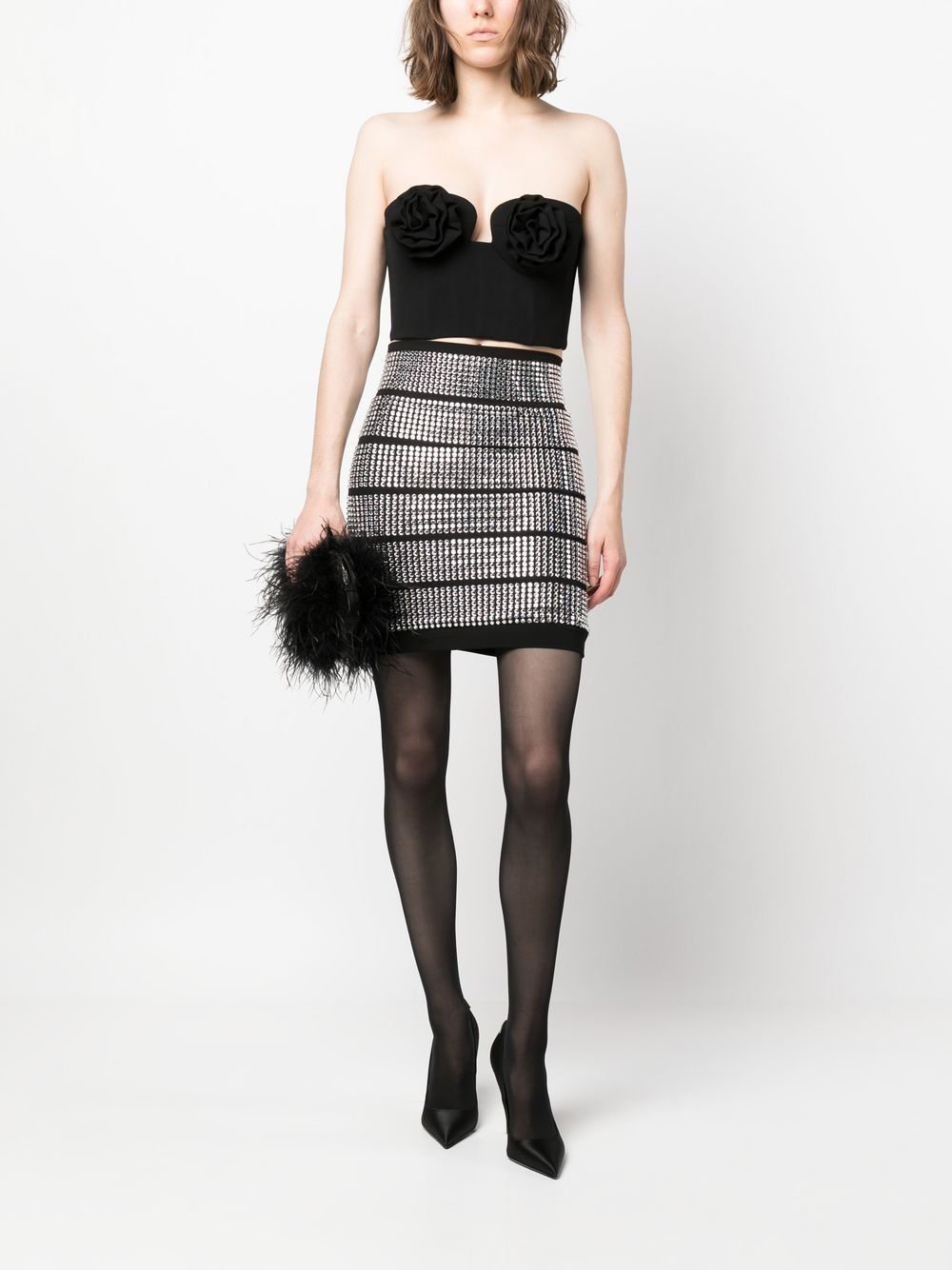 crystal-embellished mini skirt - 2