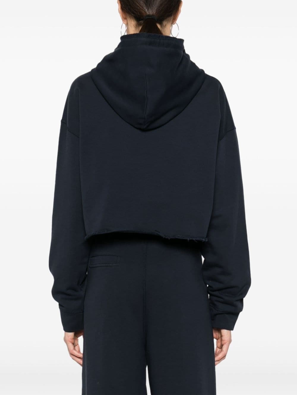 logo-embroidered organic cotton hoodie - 4