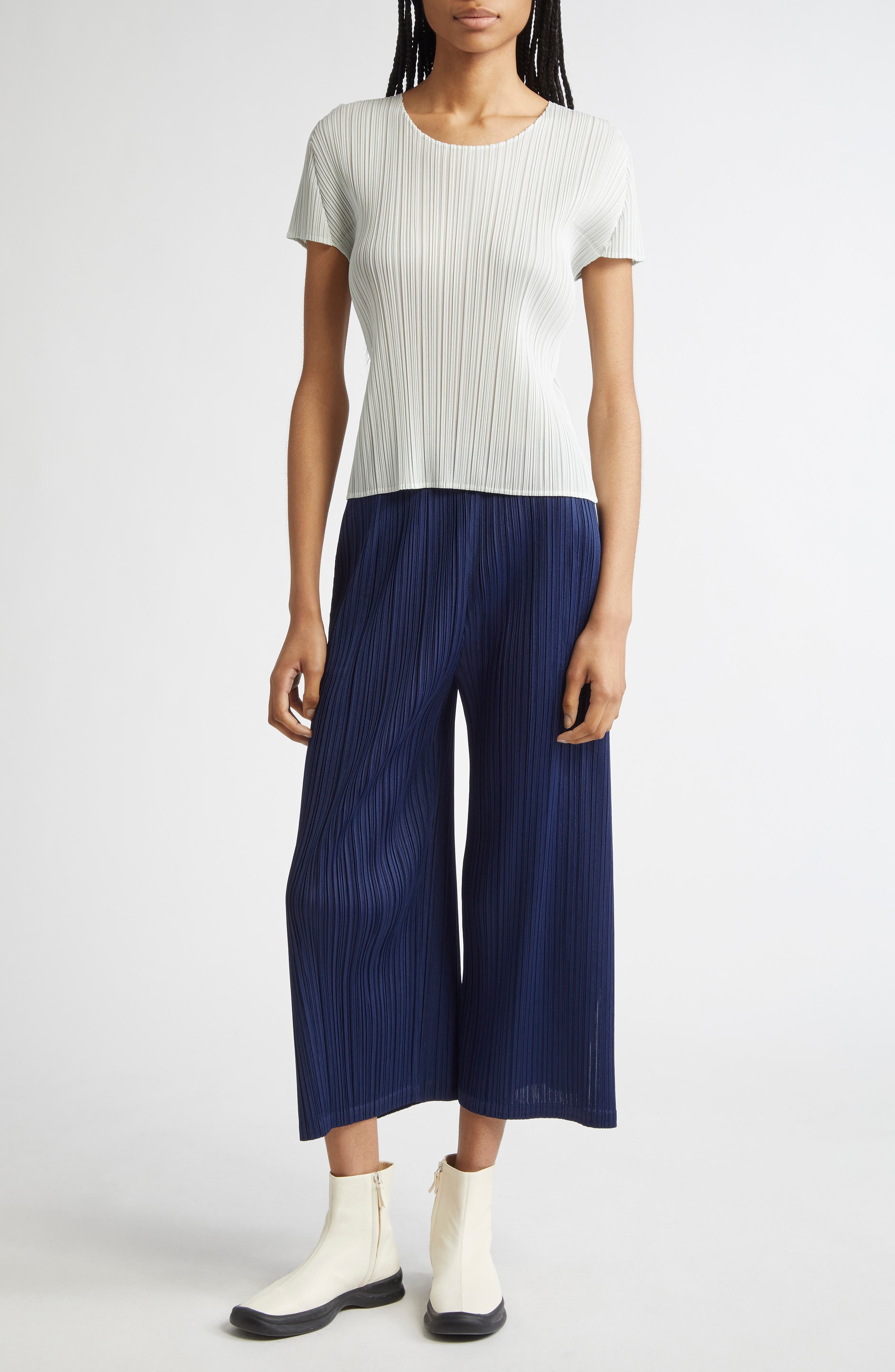 Pleats Please Issey Miyake Monthly Colors April Pleated Top in Ice White at Nordstrom - 2