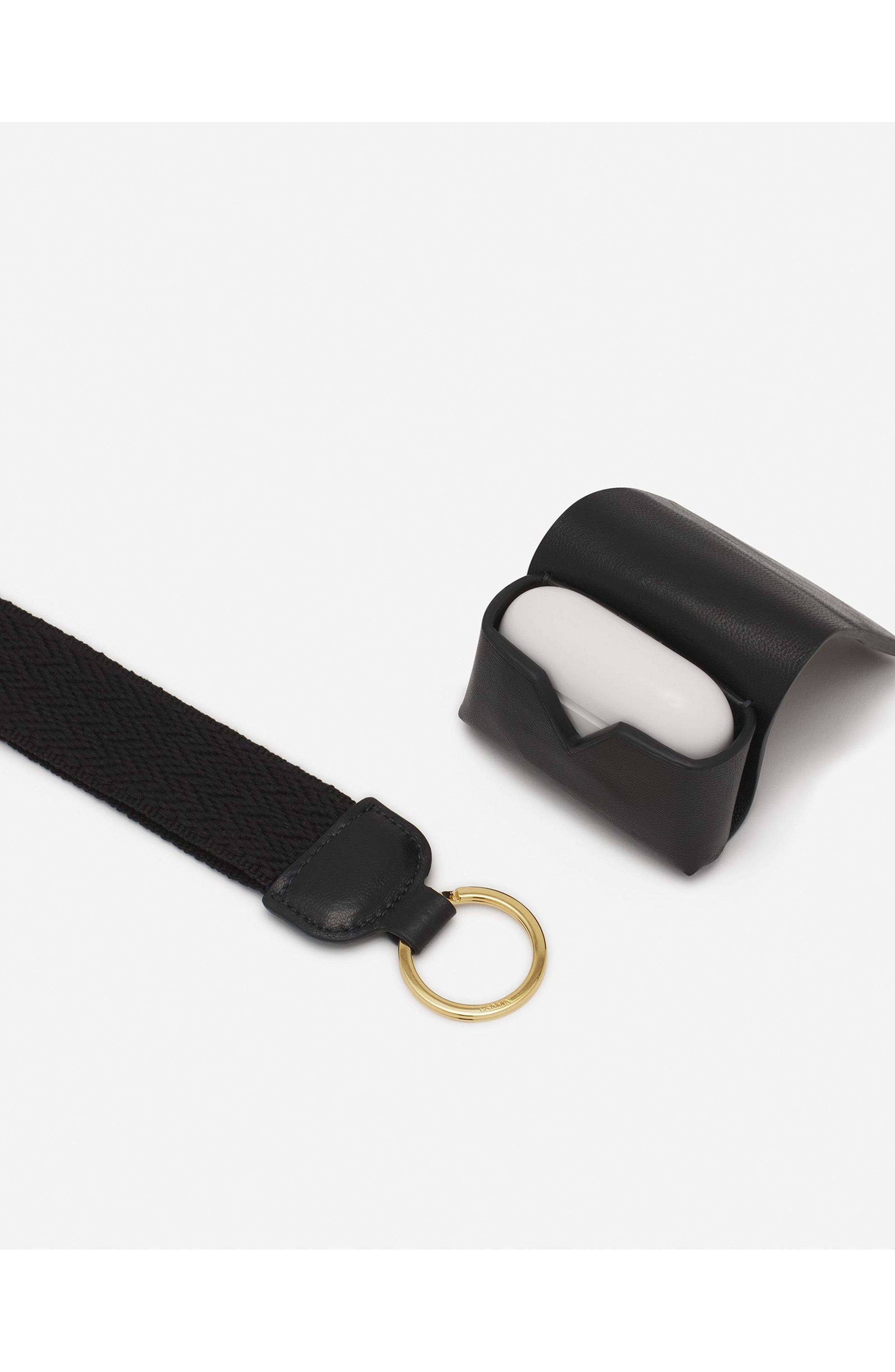 Lanvin Signature Leather Case For Airpods Pro in Black at Nordstrom - 5