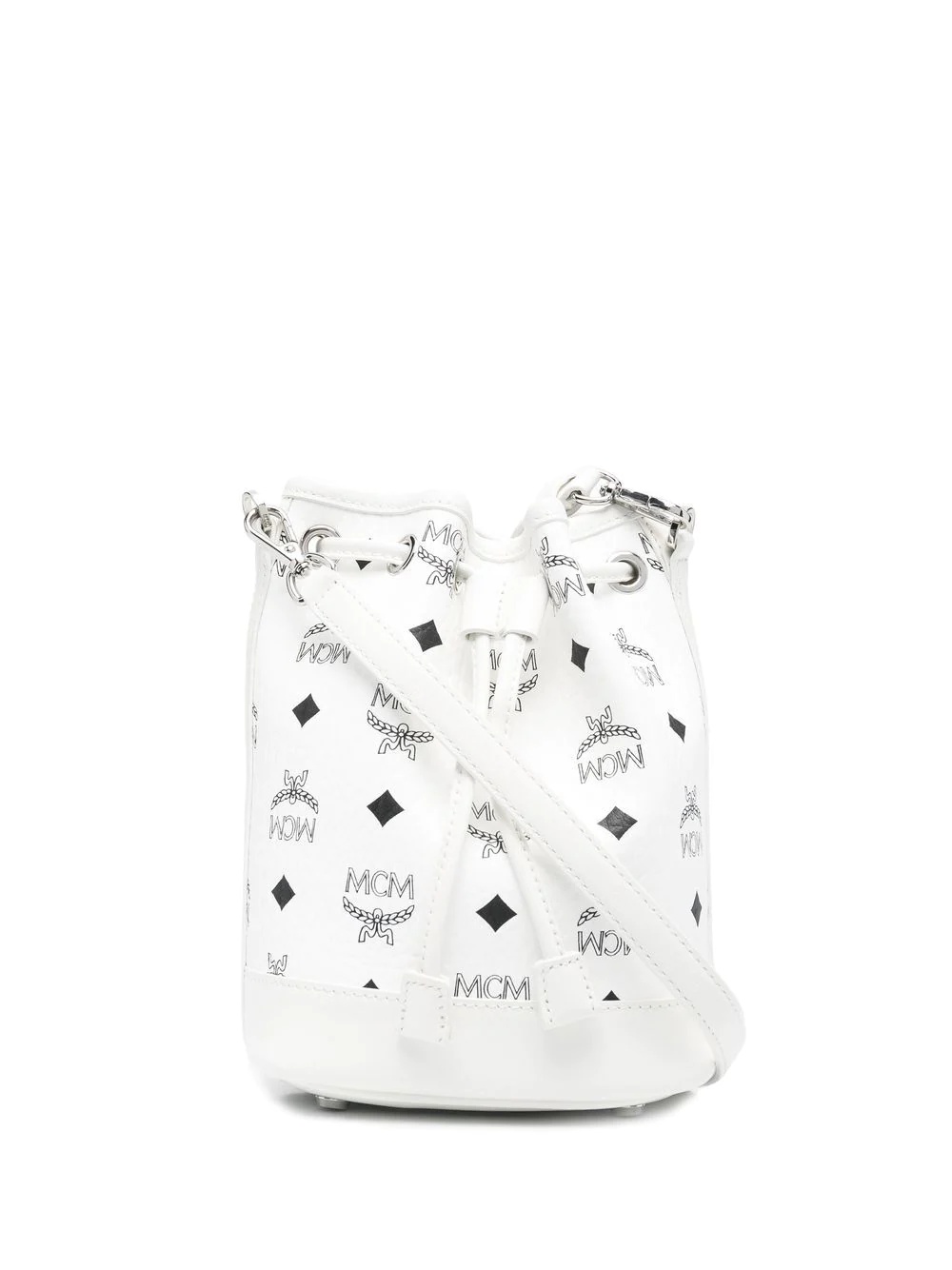 logo-print drawstring bucket bag - 1