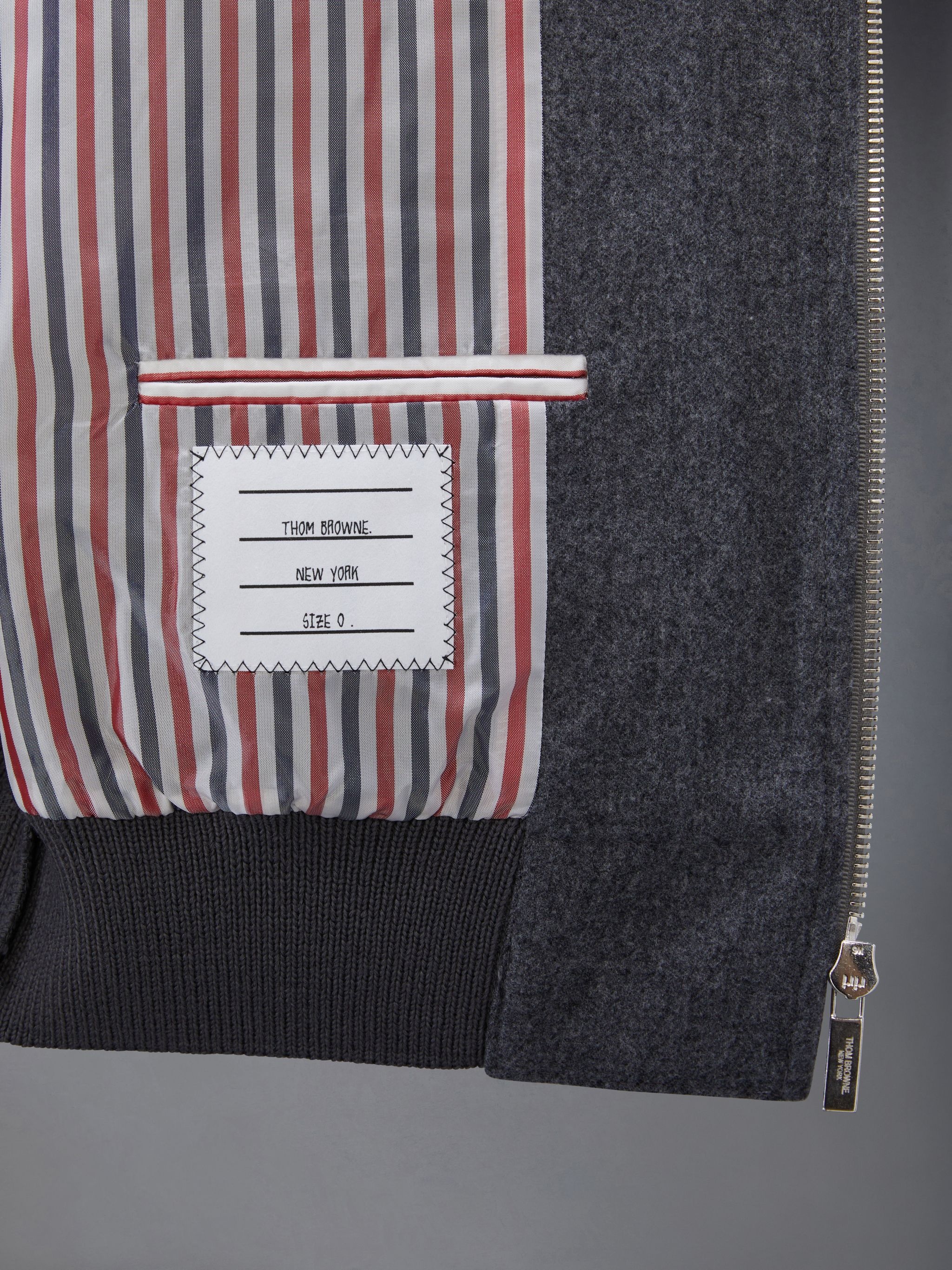 Flannel 4-Bar Knit Rib Blouson - 5