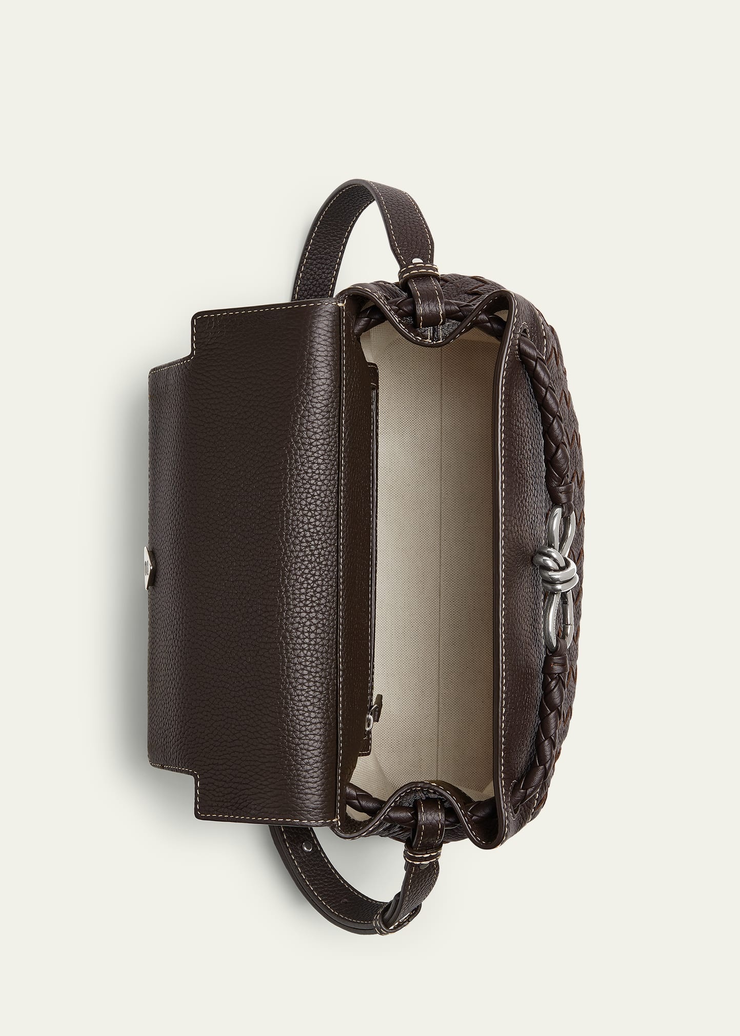 Small Andiamo Intrecciato Leather Messenger Bag - 4