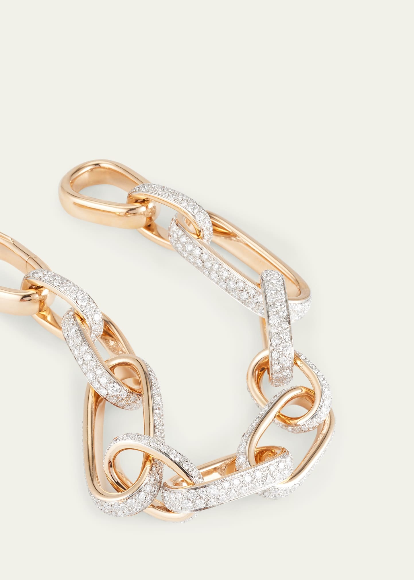 Iconica 18K Rose Gold Diamond Full Pave Slim Link Bracelet - 3