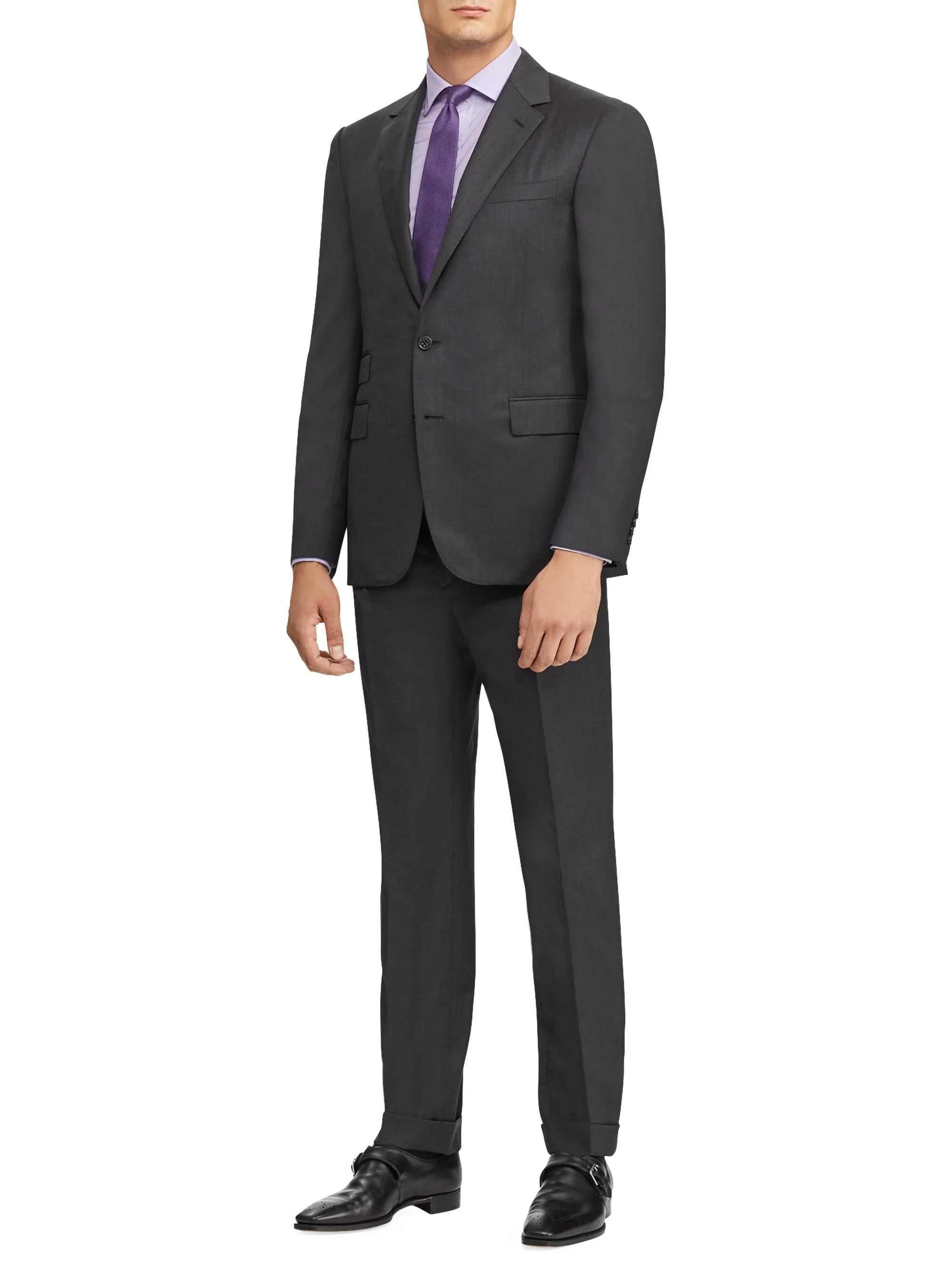 Men's Gregory Hand-Tailored Wool Serge Suit - Charcoal - 1