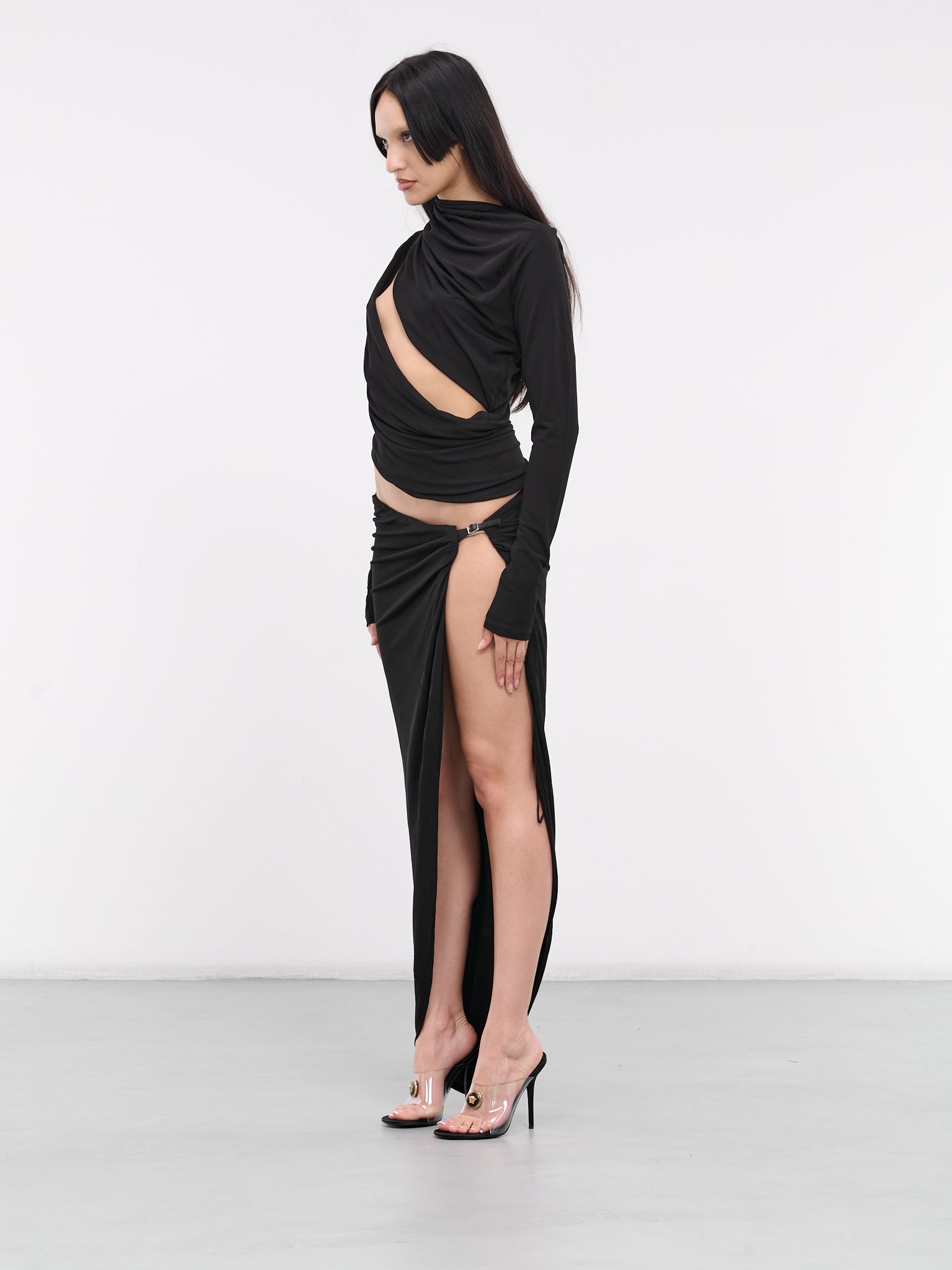 Framed Drape Slice Dress - 2