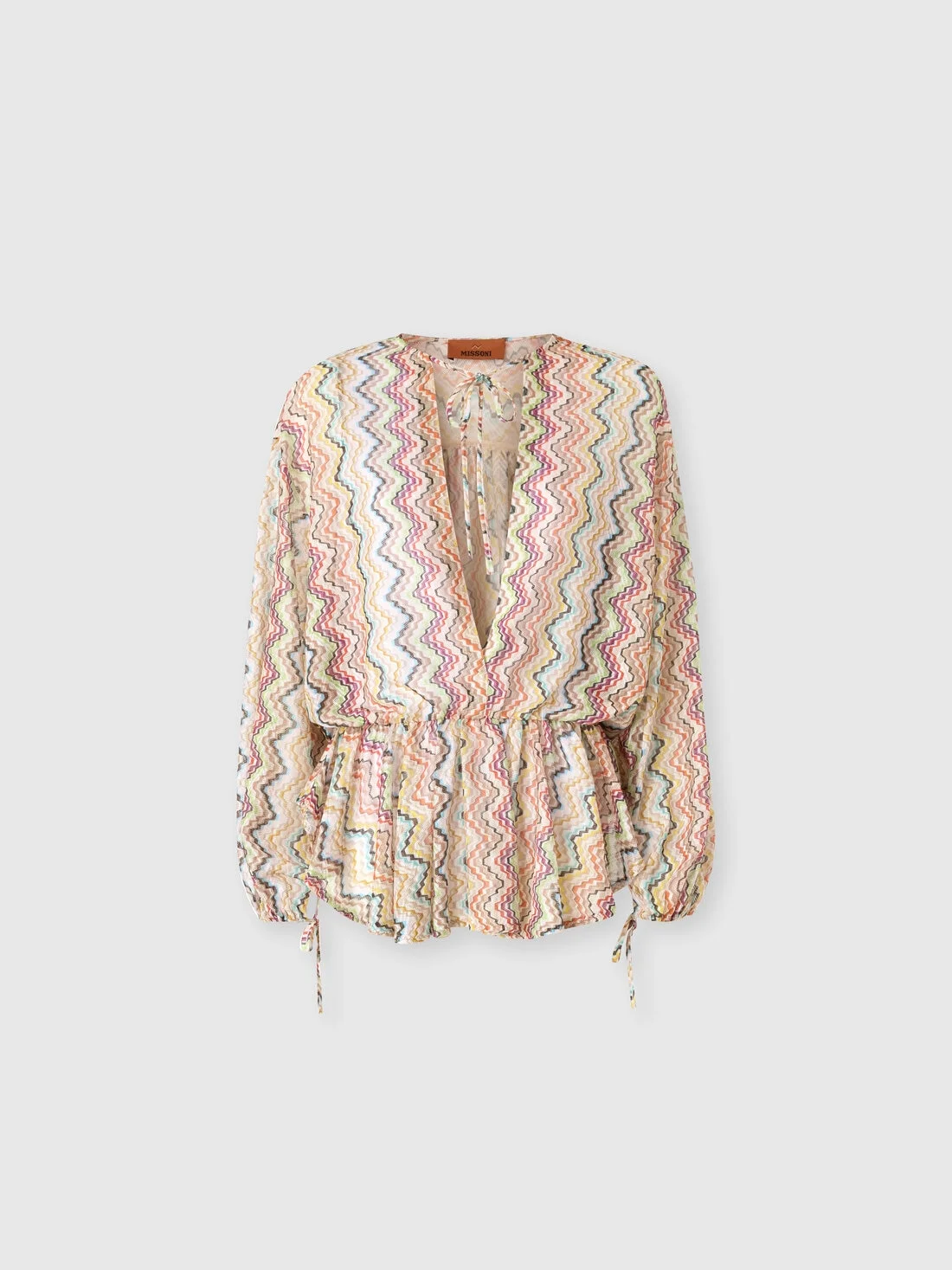 Long-sleeved mini cover-up dress - 1