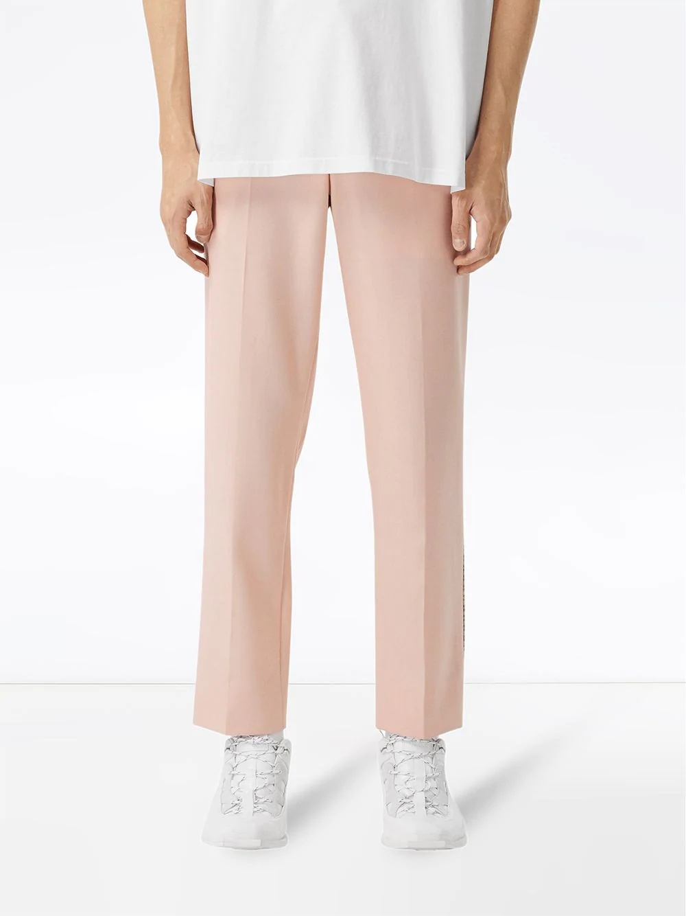 check side stripe tailored trousers - 3