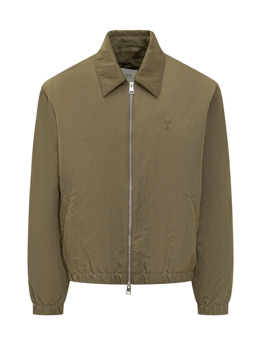 AMI Paris Ami Alexandre Mattiussi Green Jacket With Zip - 1