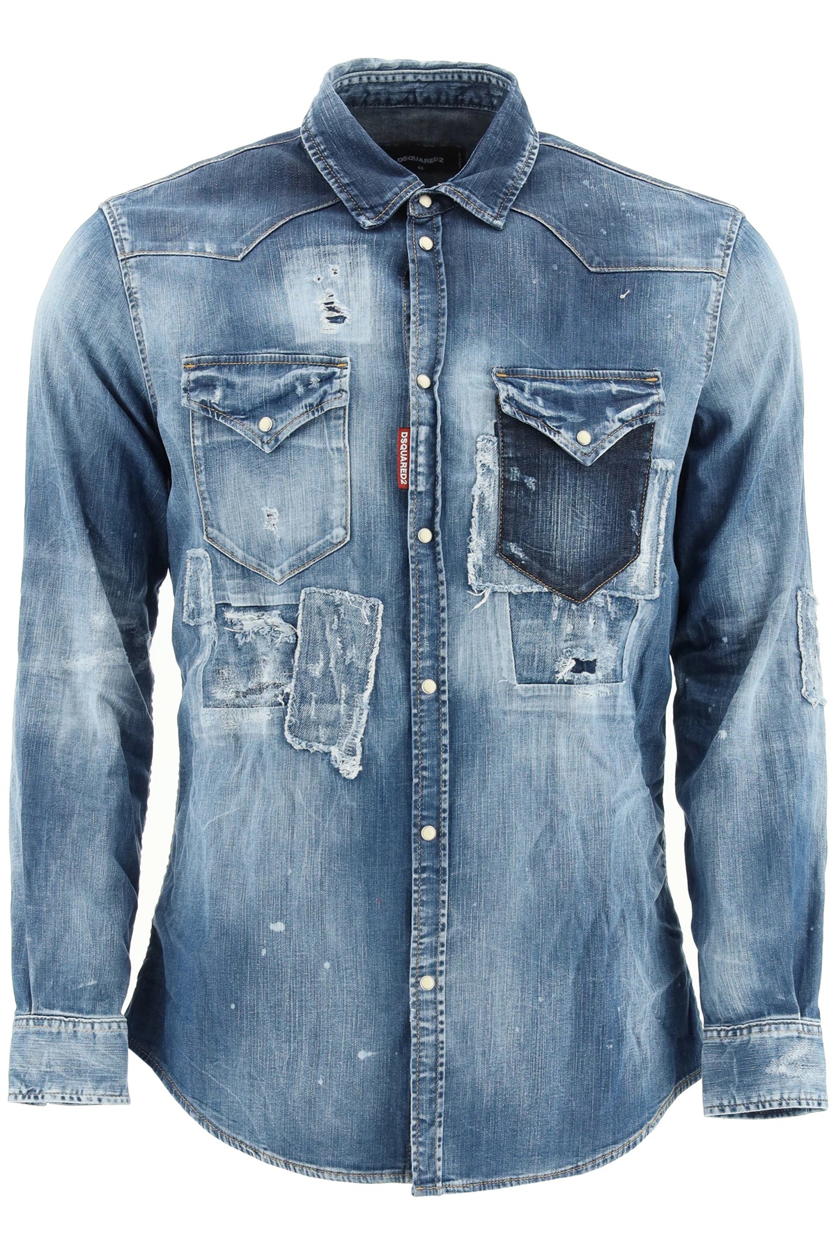 DESTROYED DENIM SHIRT - 1