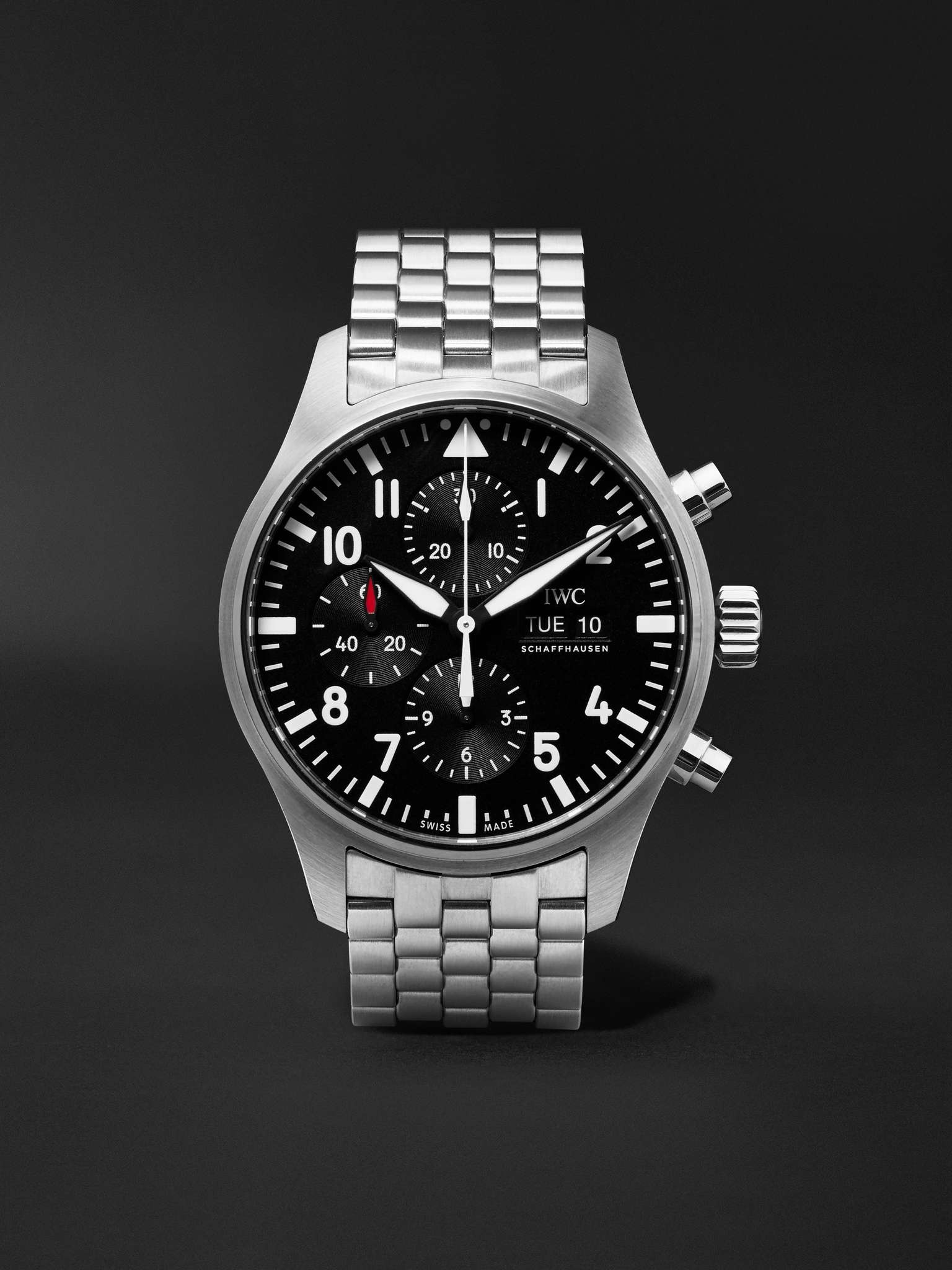 Pilot's Automatic Chronograph 43mm Stainless Steel Watch, Ref. No. IW377710 - 1