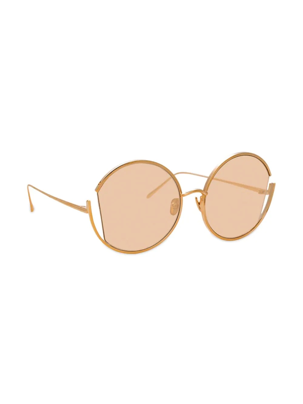 round cut-out frame sunglasses - 2