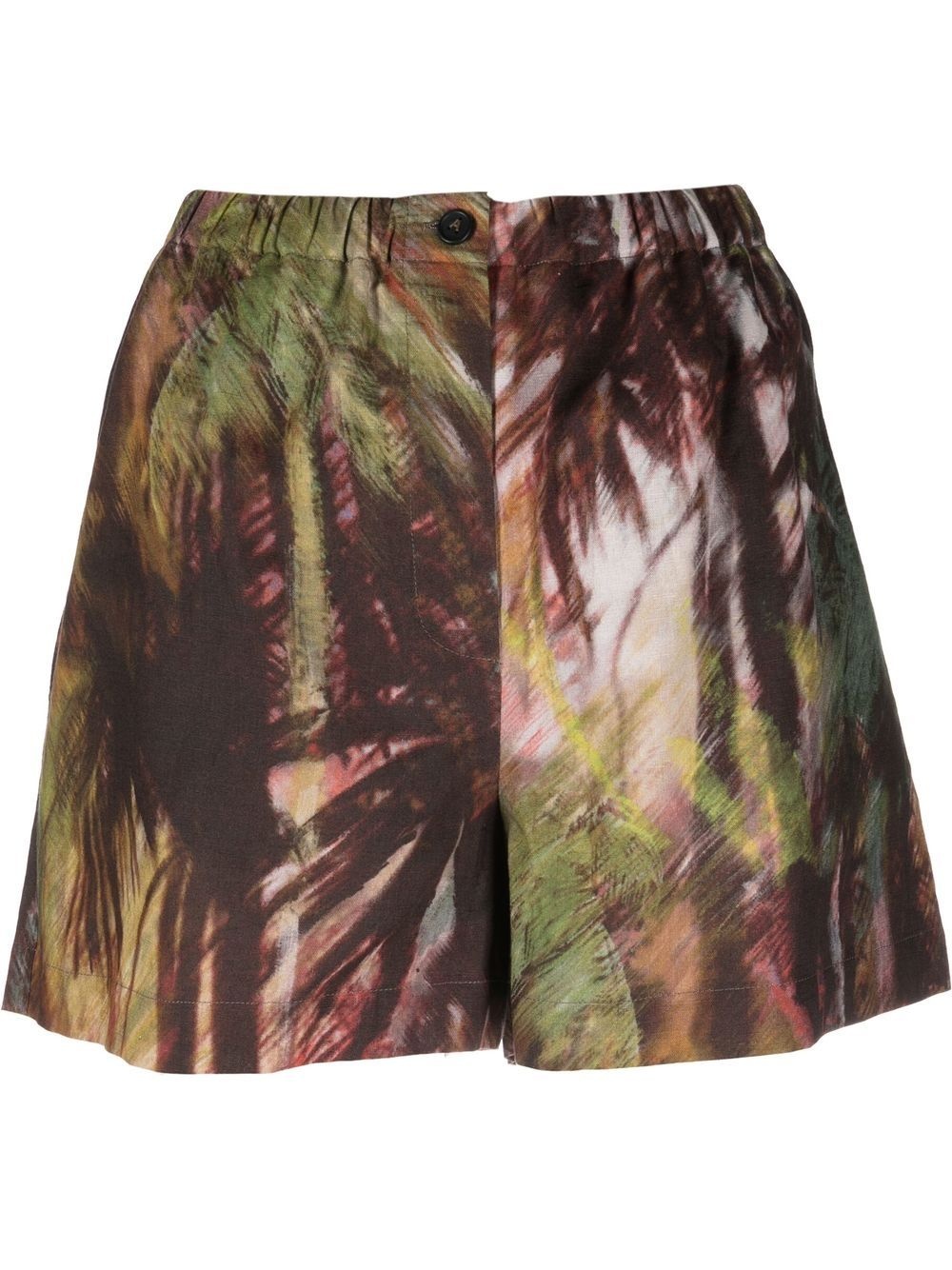 tropical-print shorts - 1