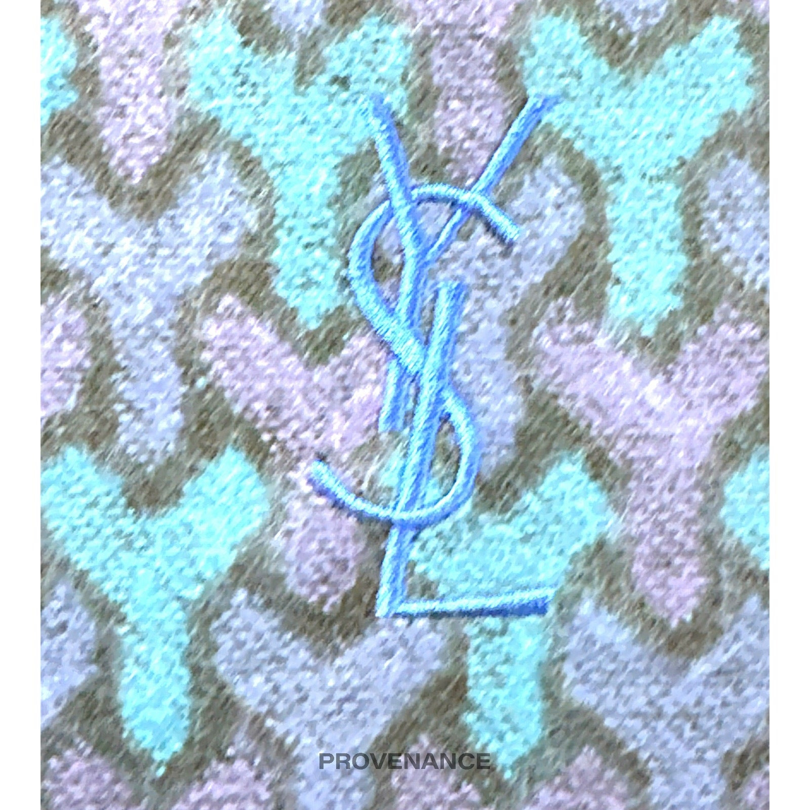 Yves Saint Laurent YSL Wool Throw Scarf Blanket - Blue - 3